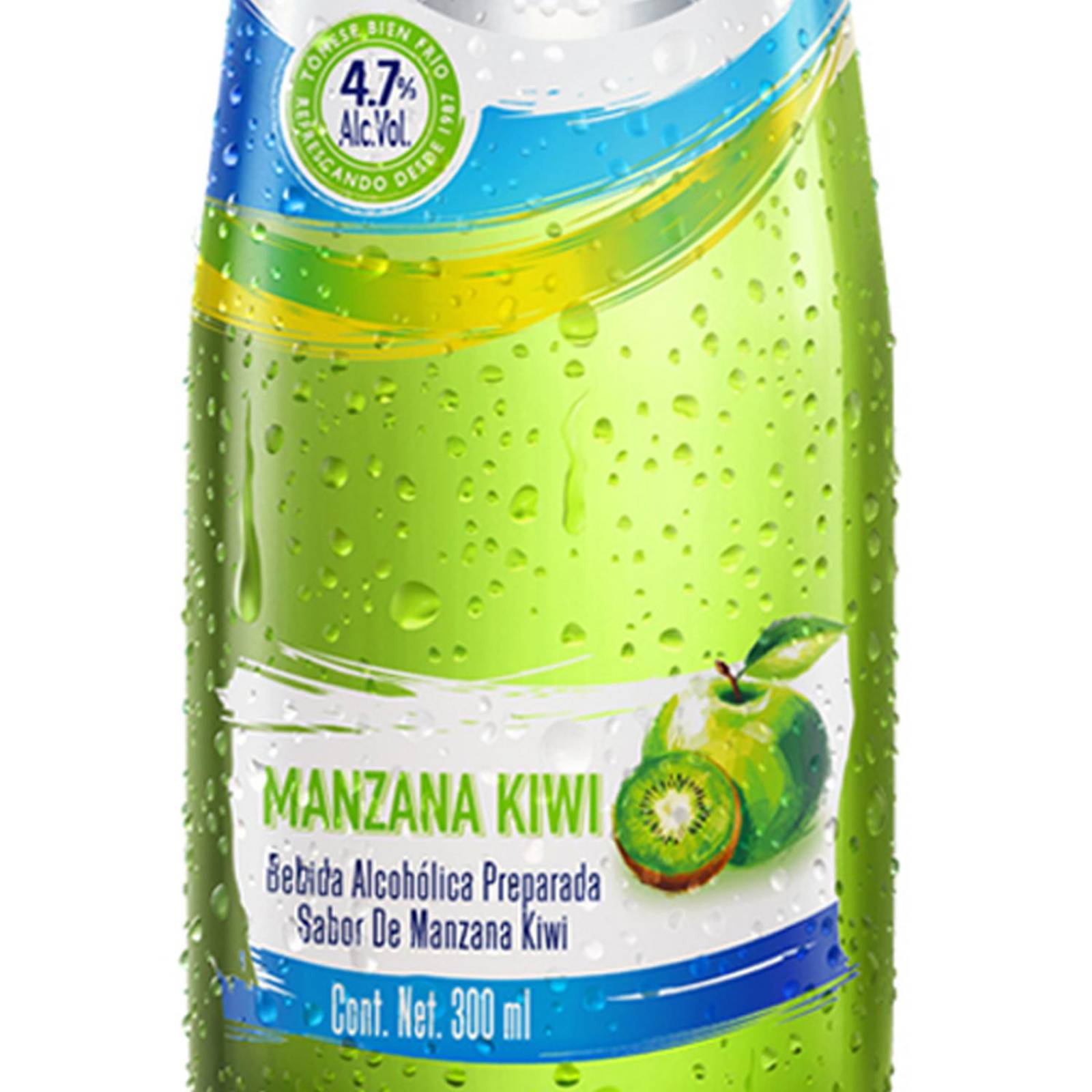 Licor Caribe Cooler Manzana Verde Kiwi 300 ml 