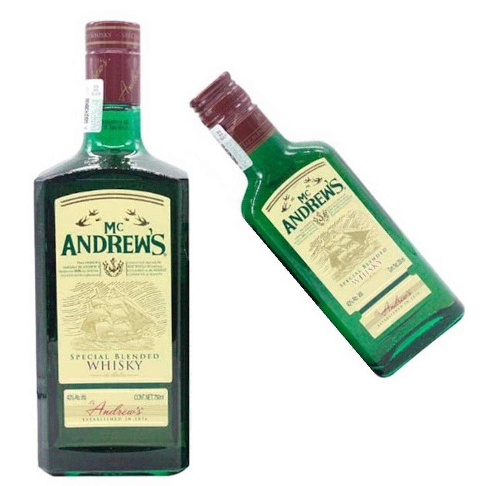 Whisky Mc Andrews 750 ml + Botella de 200 ml