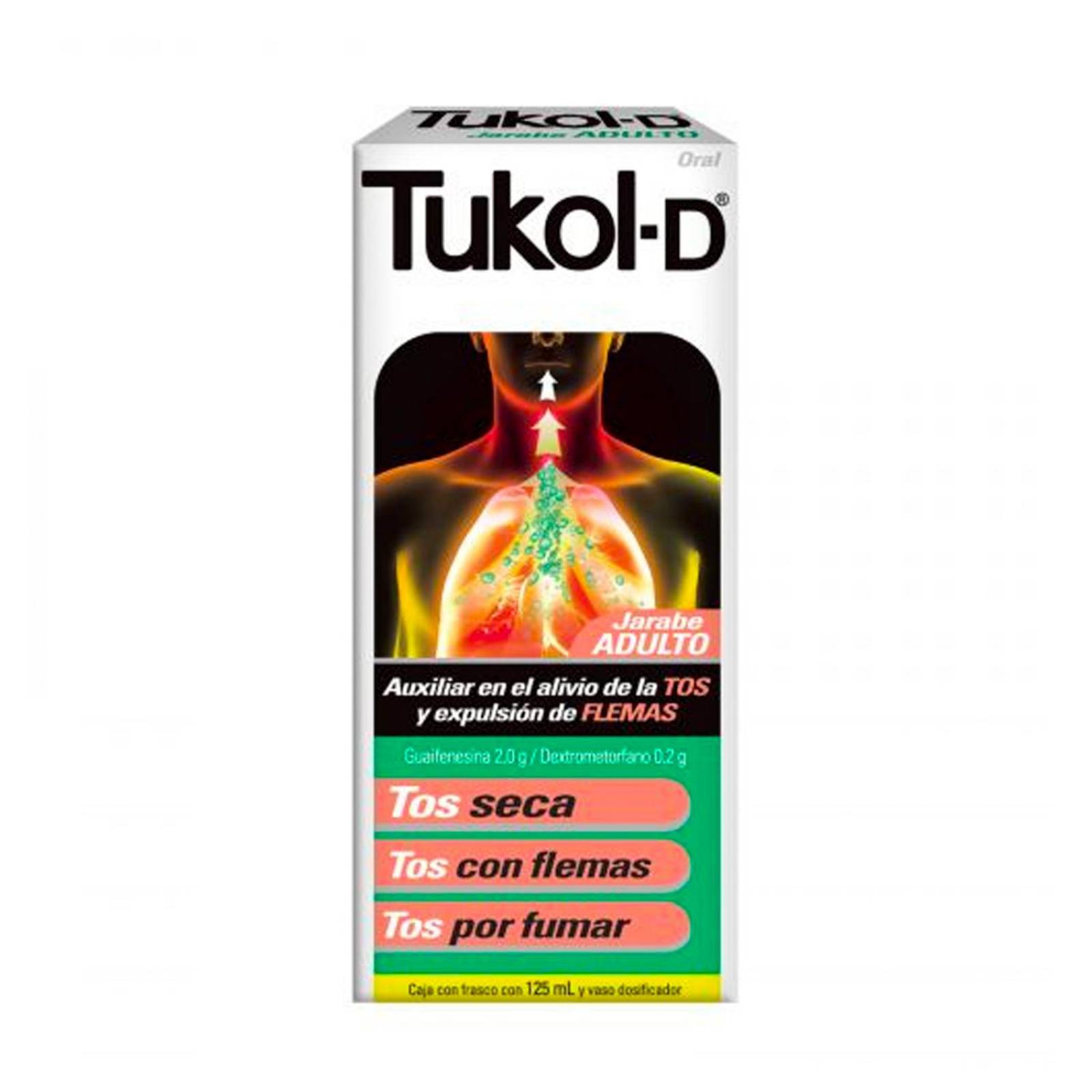 Jarabe Tukol-D Adulto 125 ml 