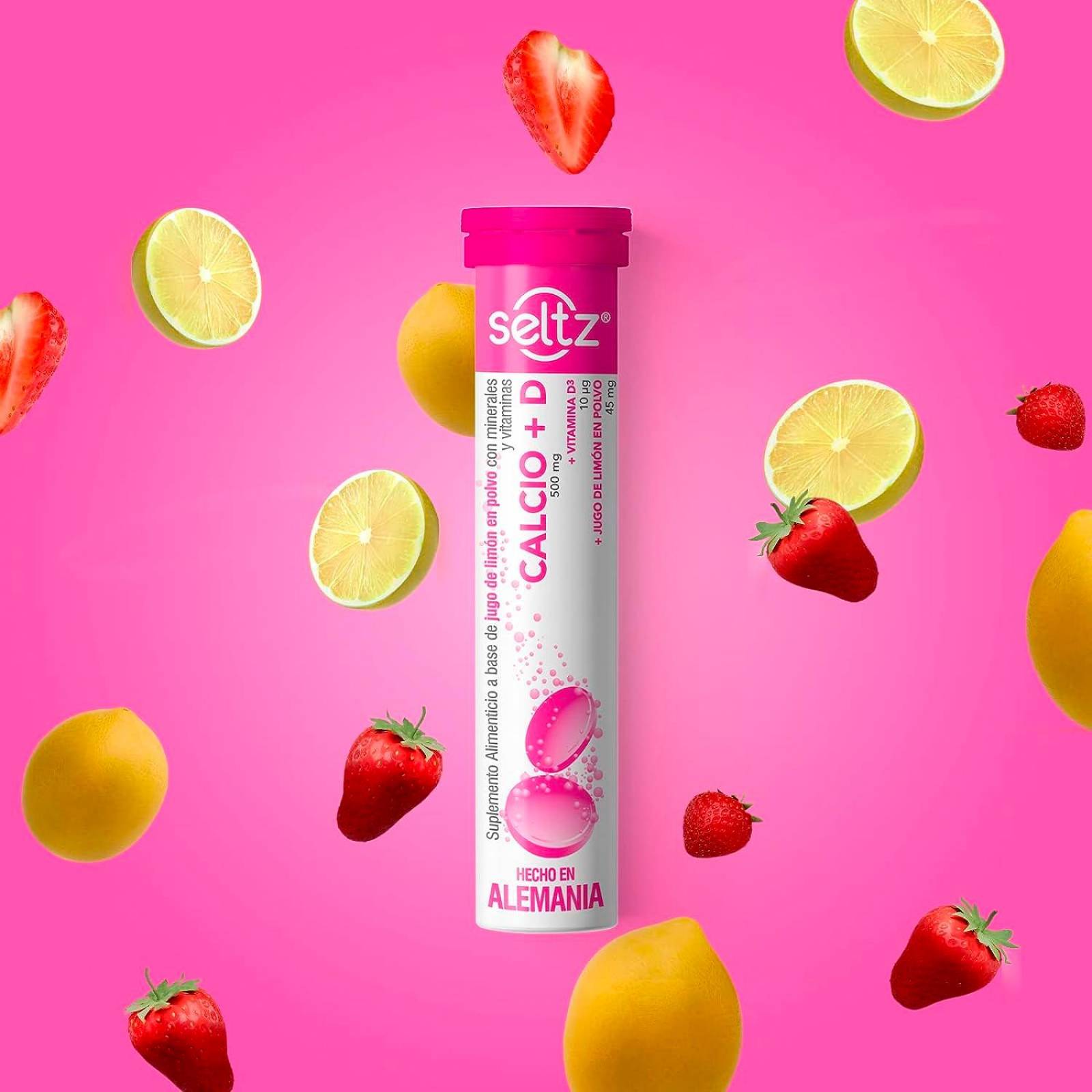 Suplemento Alimenticio Seltz Calcio 500 mg 20 Tabletas 