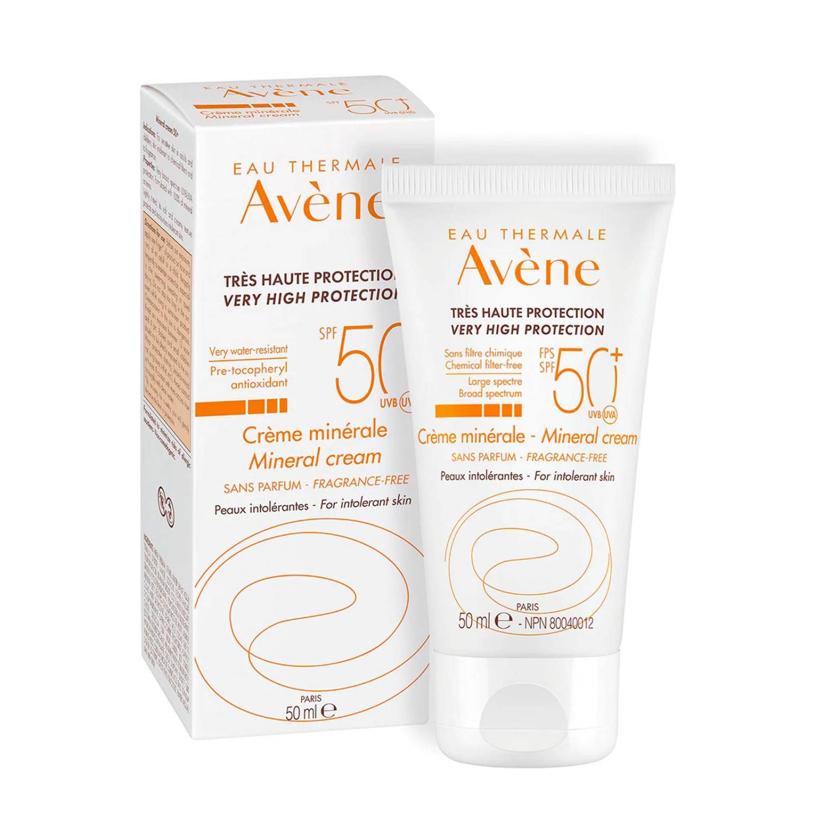 Bloqueador Solar Avène FPS50+ Mineral 50 ml 