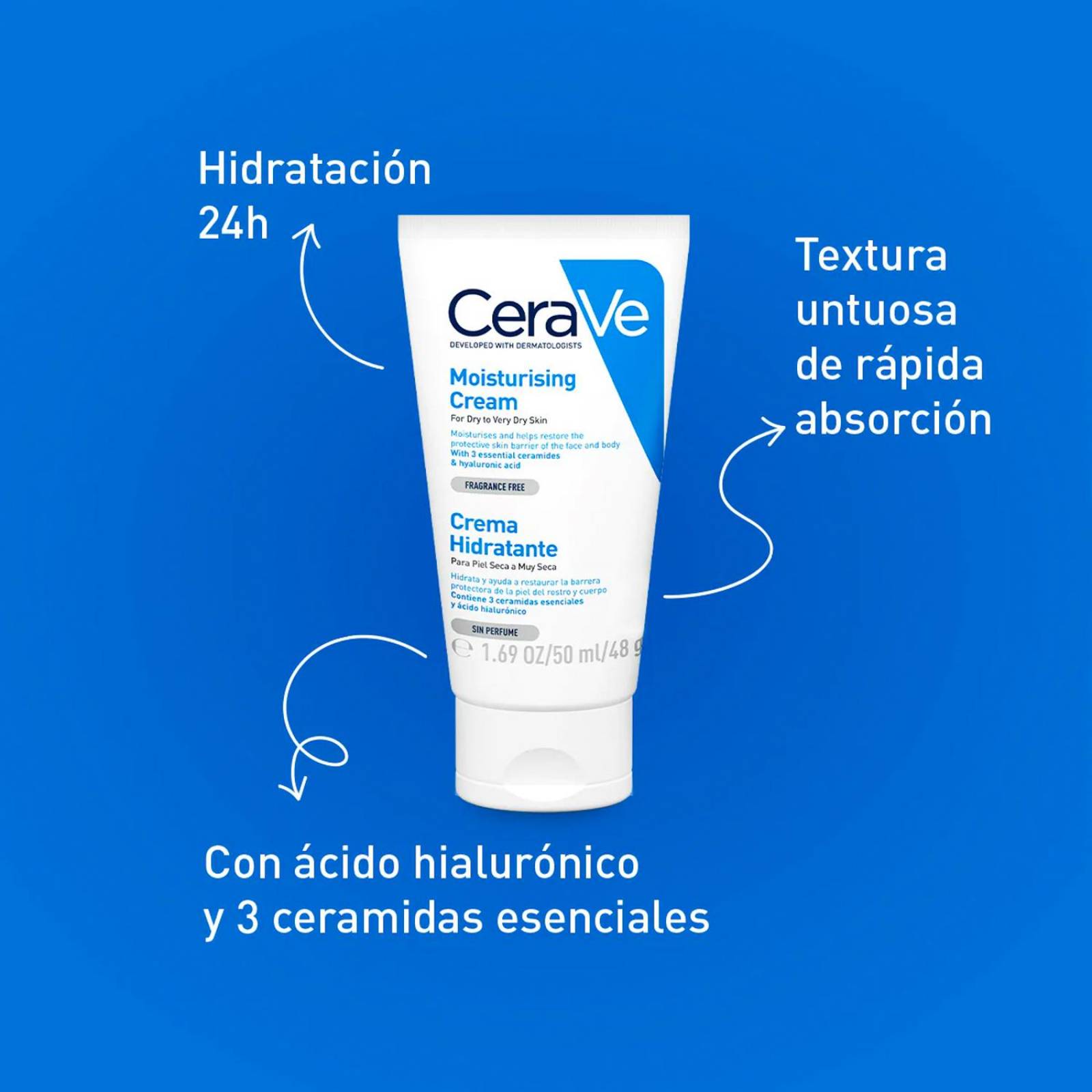 Crema Hidratante CeraVe Facial y Corporal 50 ml 