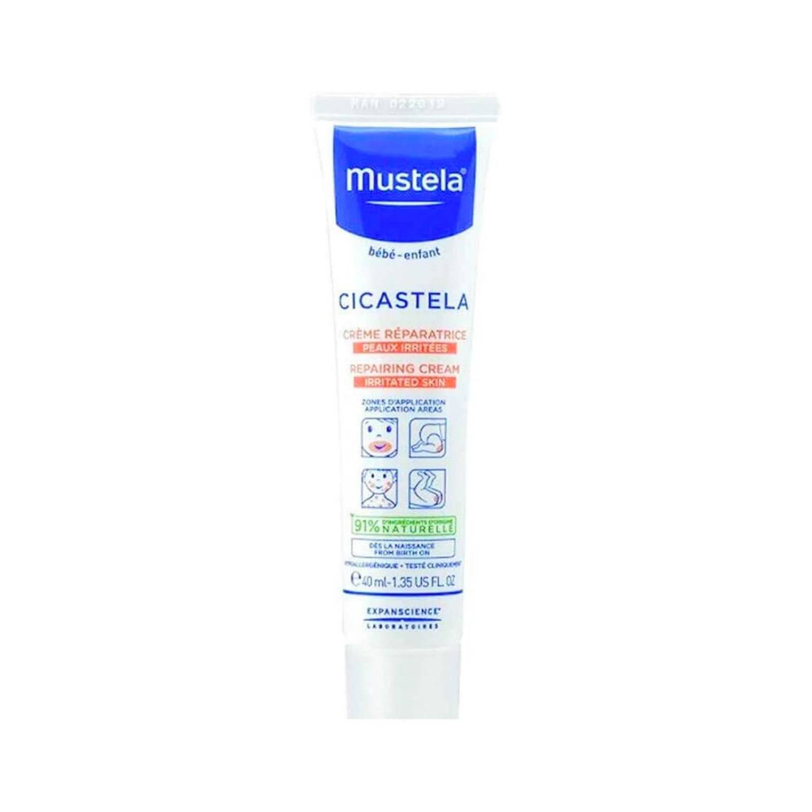 Crema Reparadora Mustela Cicastela Pieles Irritadas 40 ml