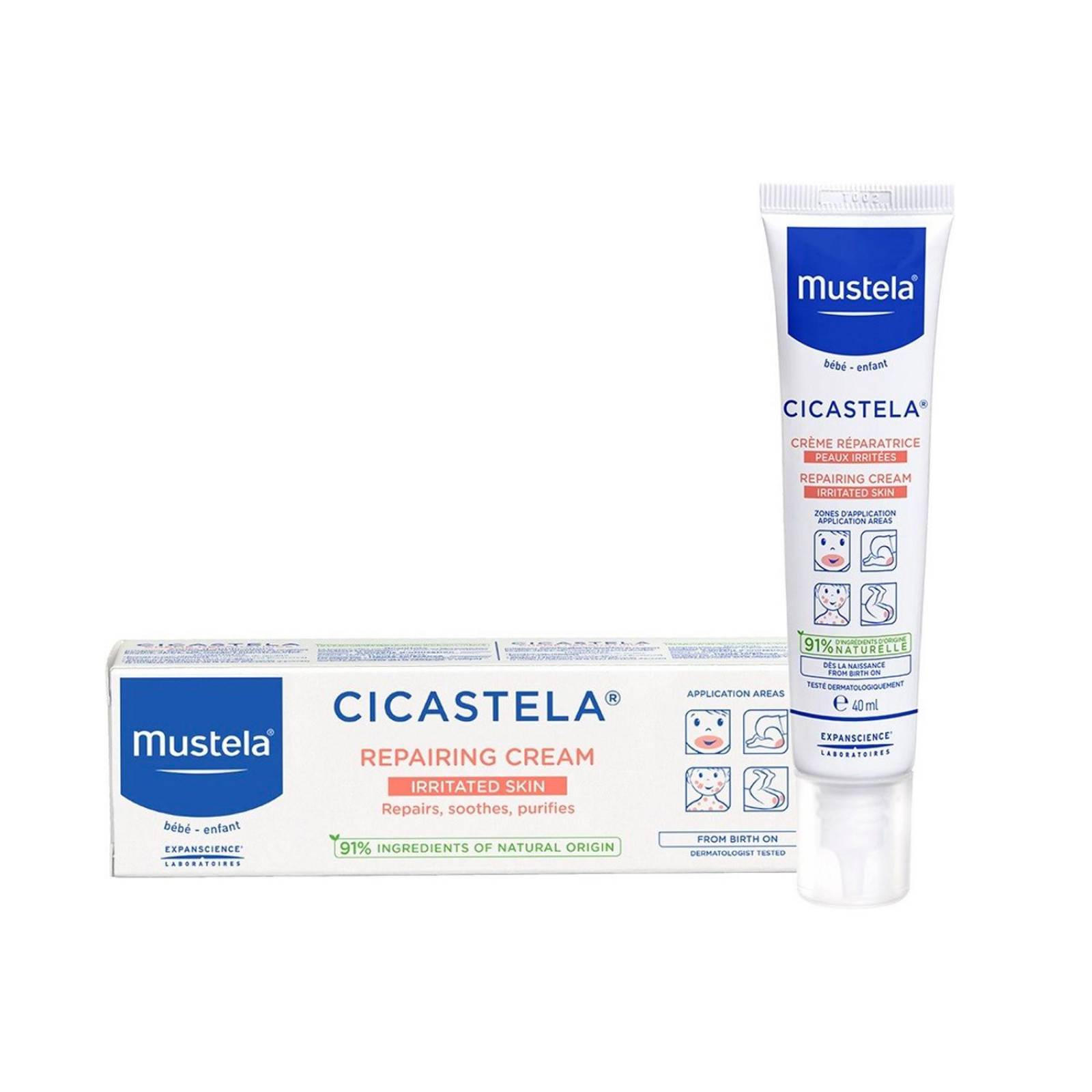 Crema Reparadora Mustela Cicastela Pieles Irritadas 40 ml