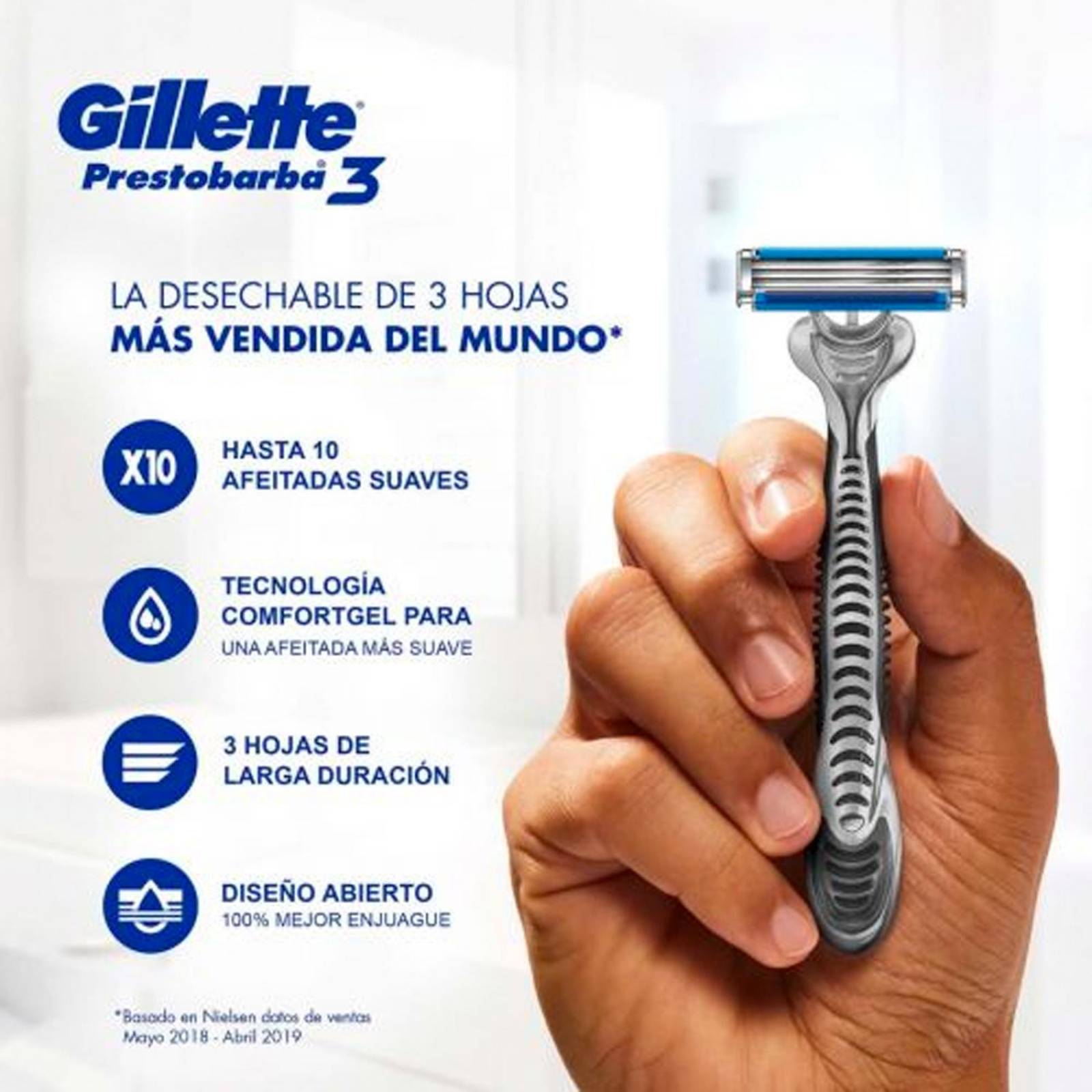 Rastrillos Desechables Gillette Prestobarba 3 2 piezas 
