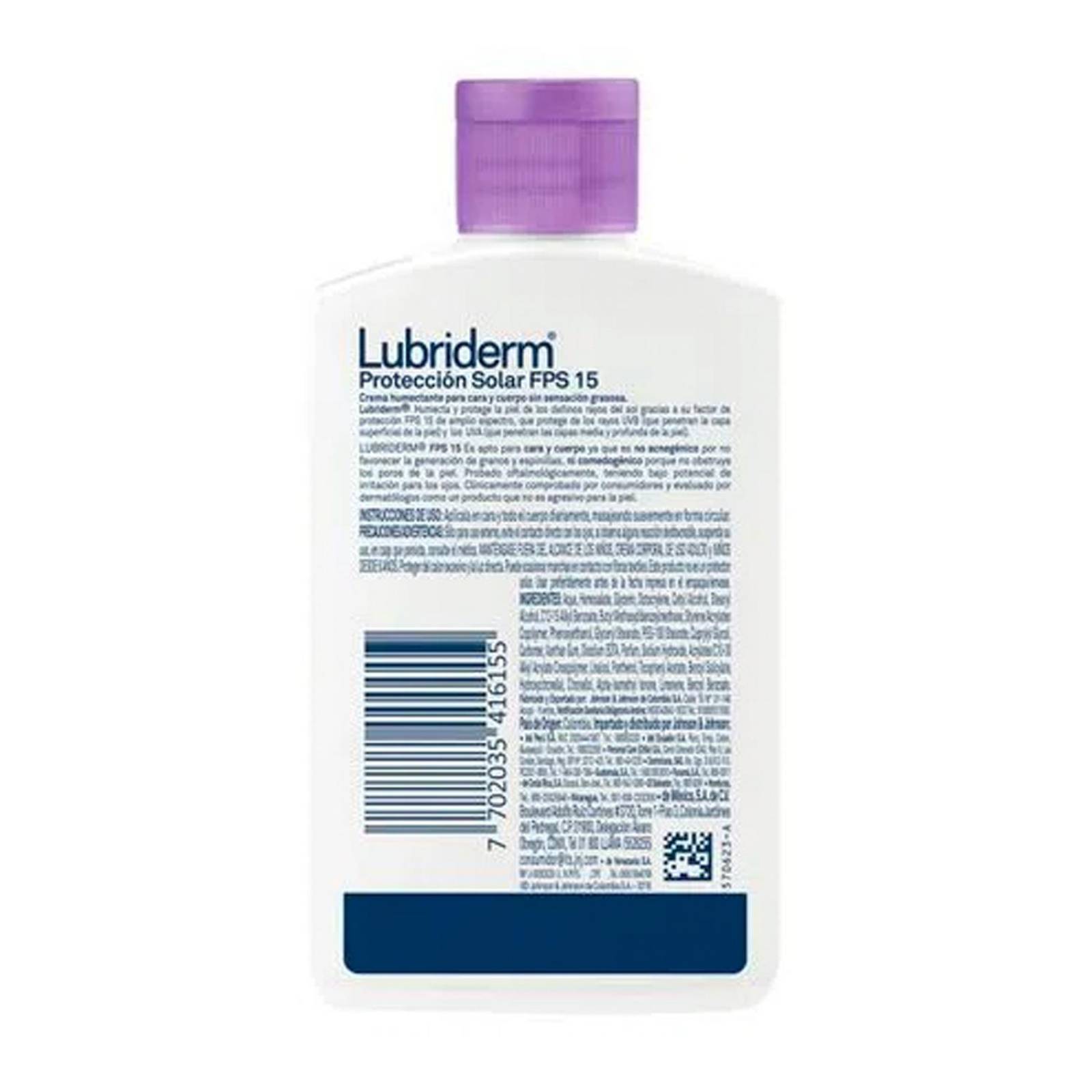 Crema Corporal Lubriderm Protección Solar FPS 15 200 ml 