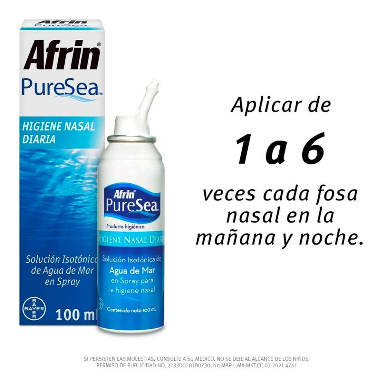 Solución Nasal Afrin Pure Sea Spray 100 ml