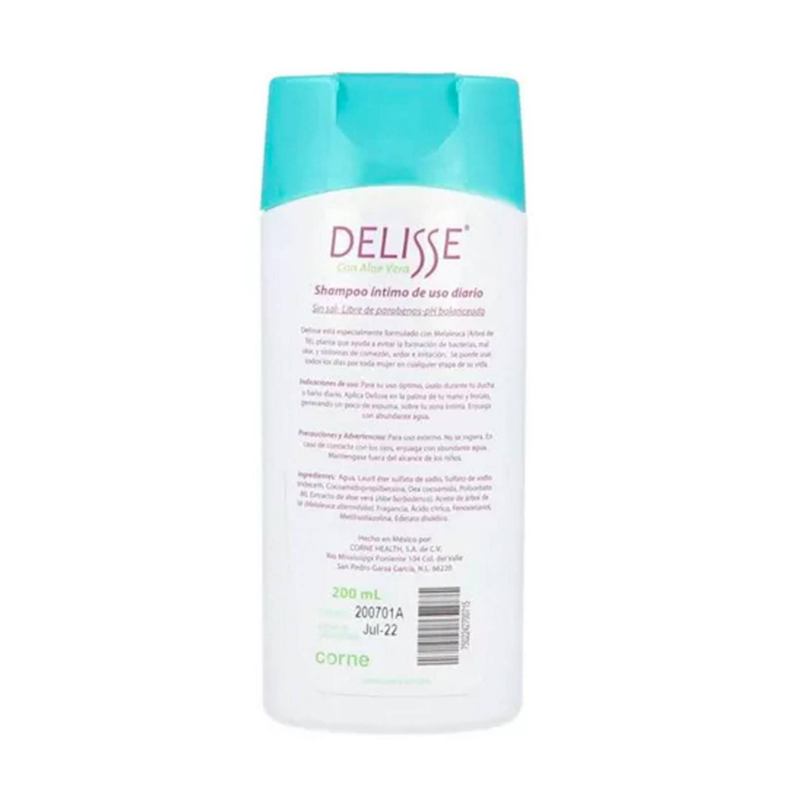 Shampoo Íntimo Delisse Aloe Vera 200 ml 