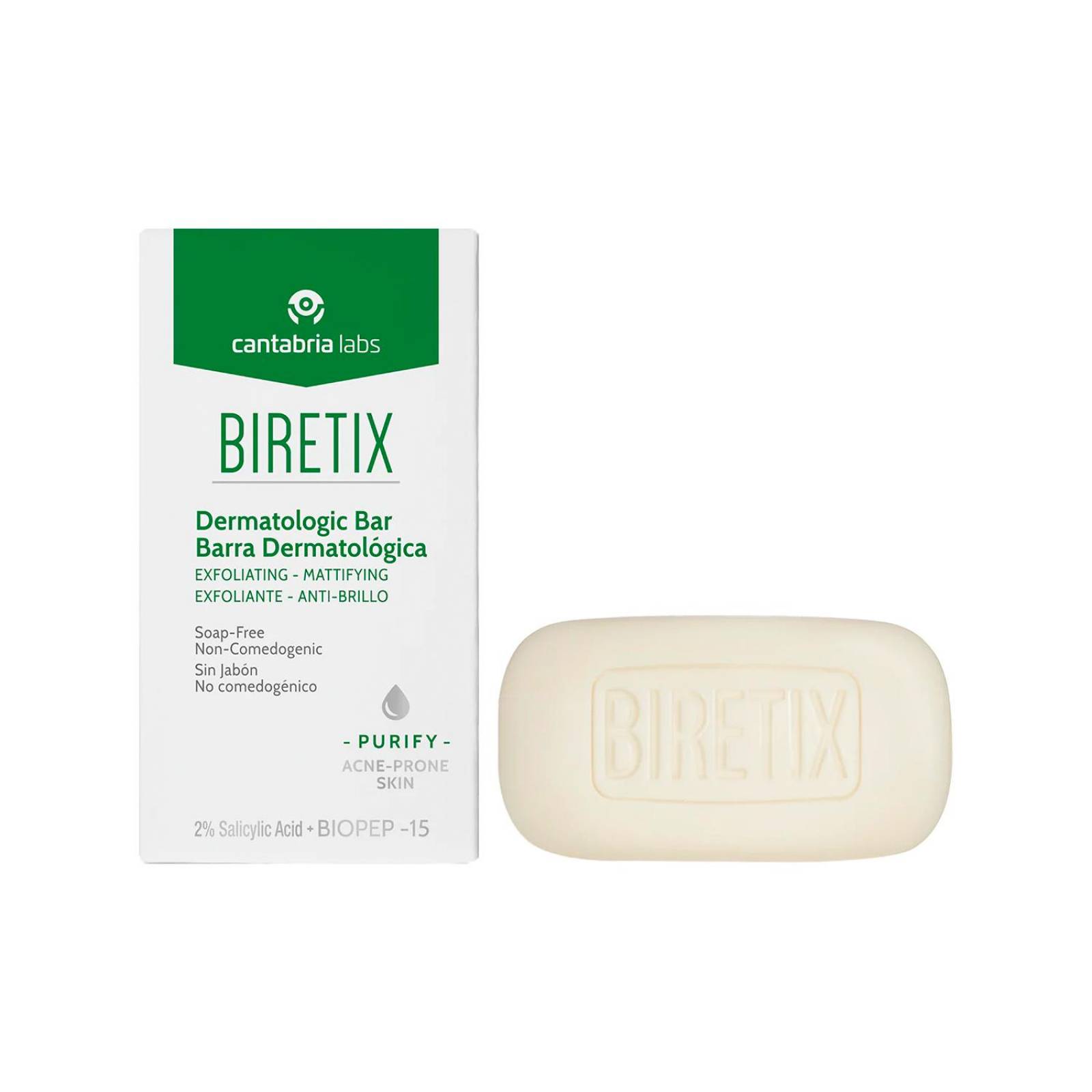 Barra Dermatológica Biretix Exfoliante Anti Brillo 80 gr 