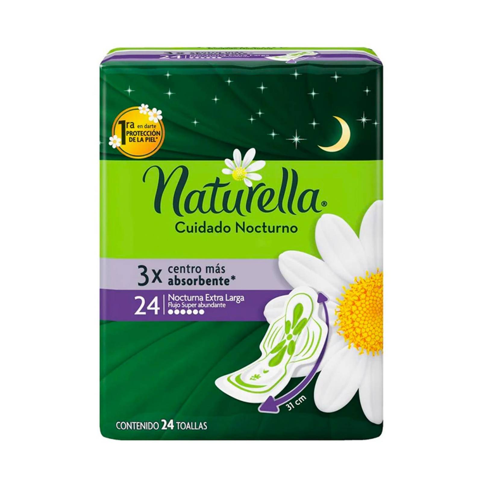 Toallas Femeninas Naturella Nocturnas 24 piezas 