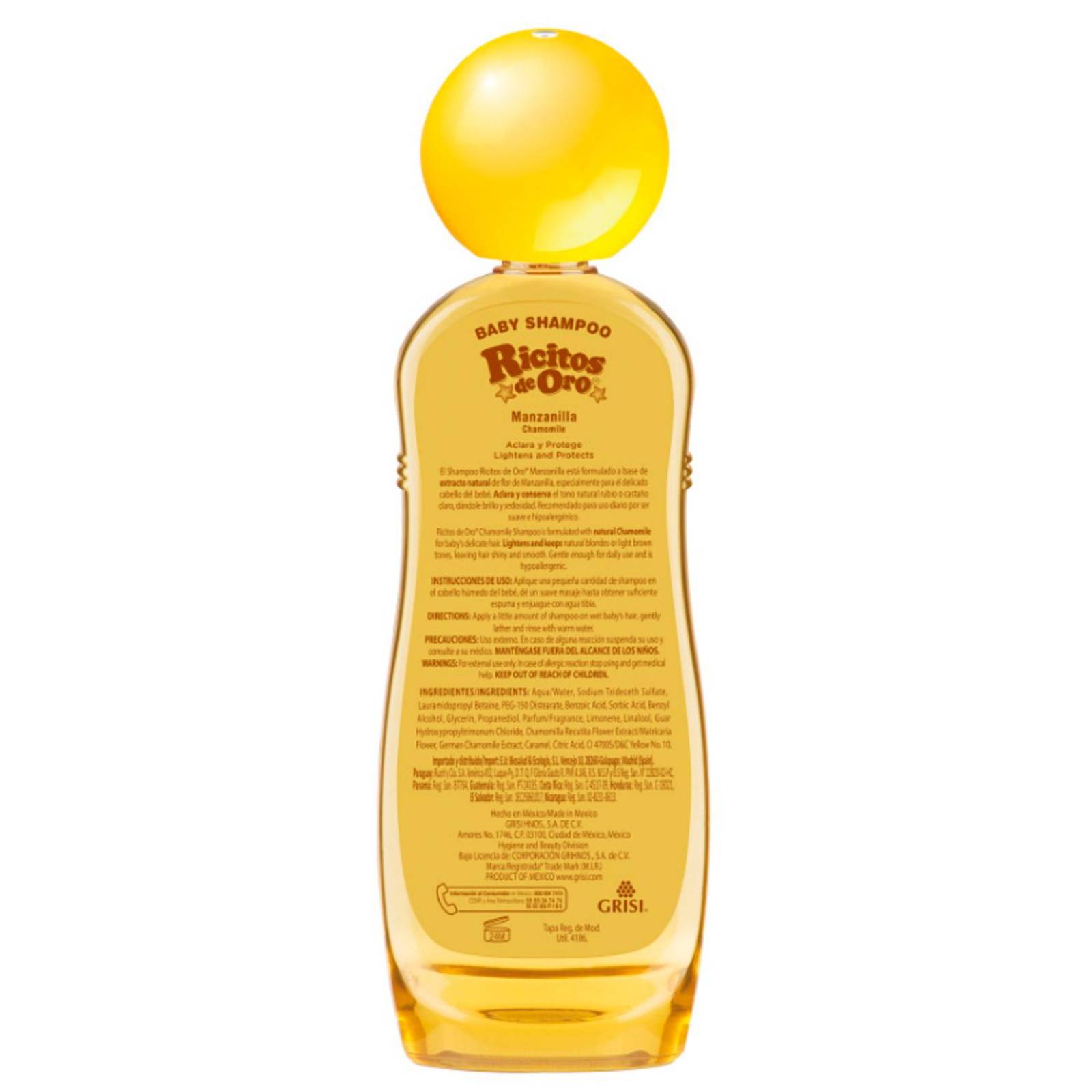 Shampoo para Bebé Ricitos de Oro Manzanilla 400 ml 