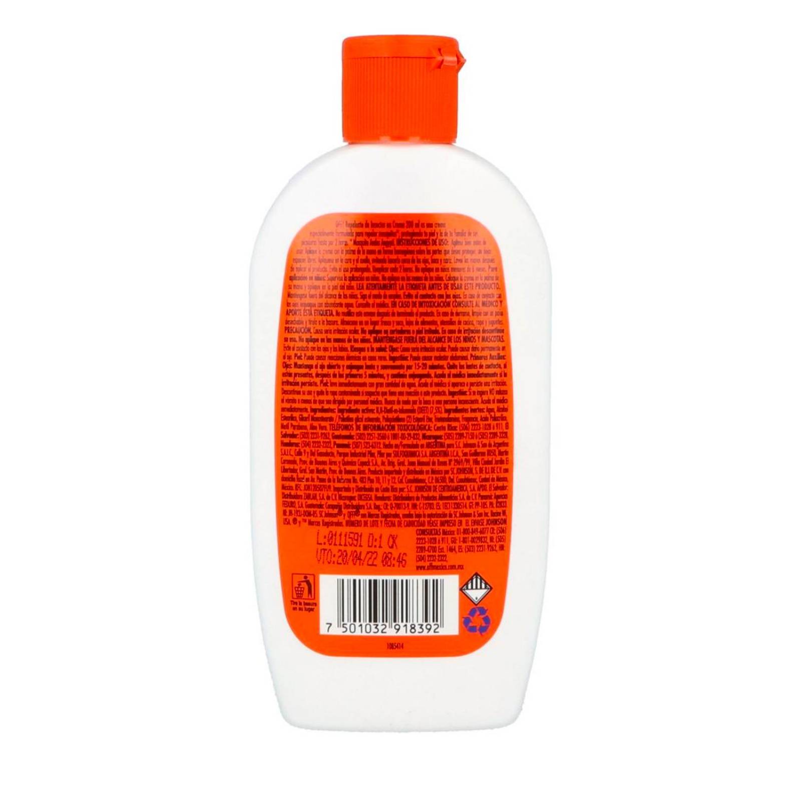 Repelente de Insectos Off Family Crema 200 ml 