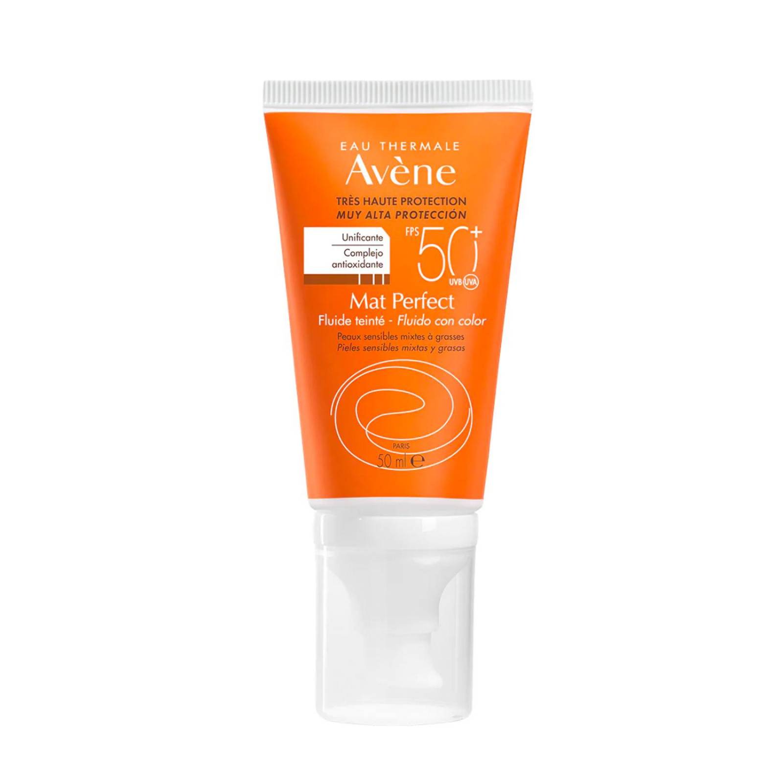 Bloqueador Solar Avène Toque Seco Color FPS 50+ 50 ml 