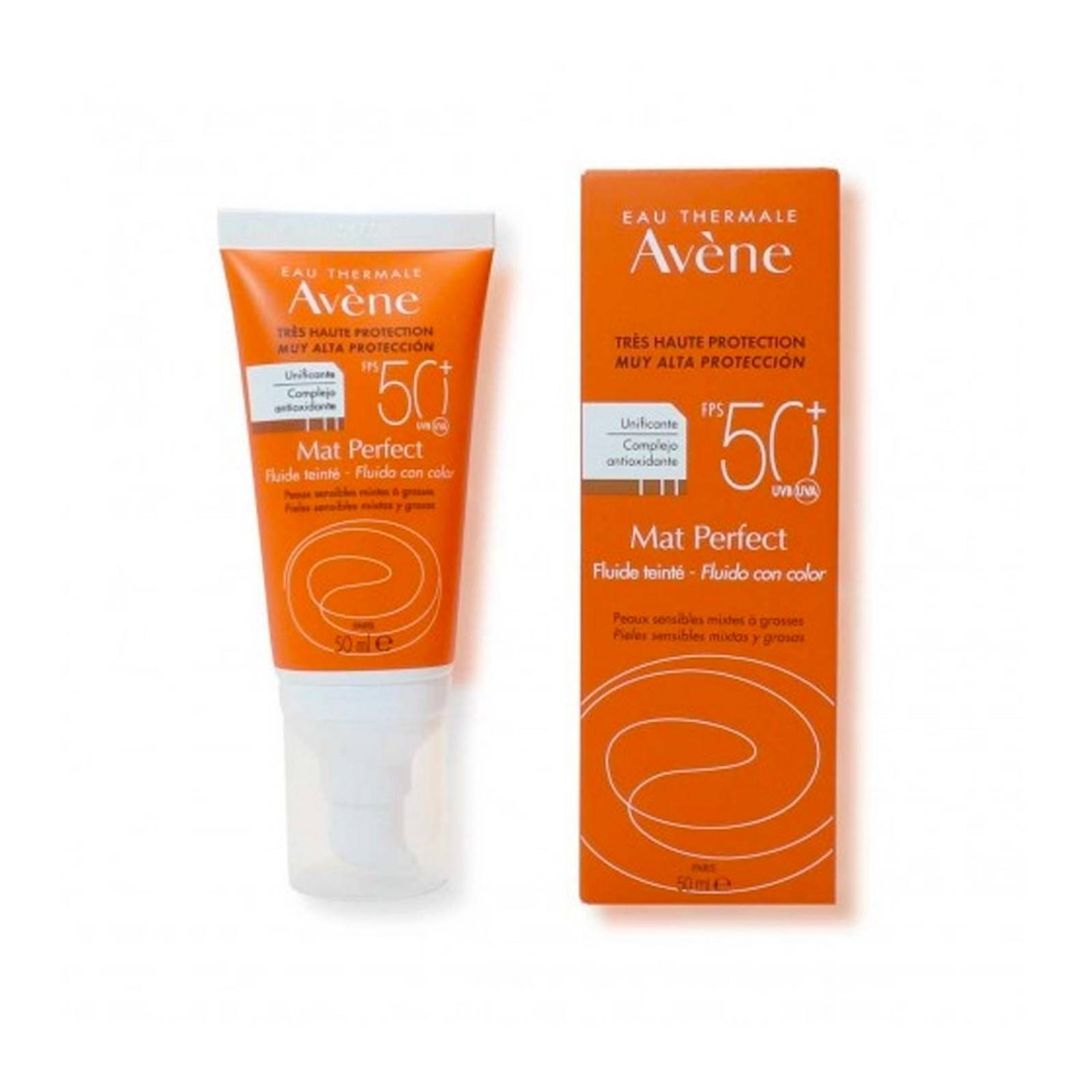 Bloqueador Solar Avène Toque Seco Color FPS 50+ 50 ml 