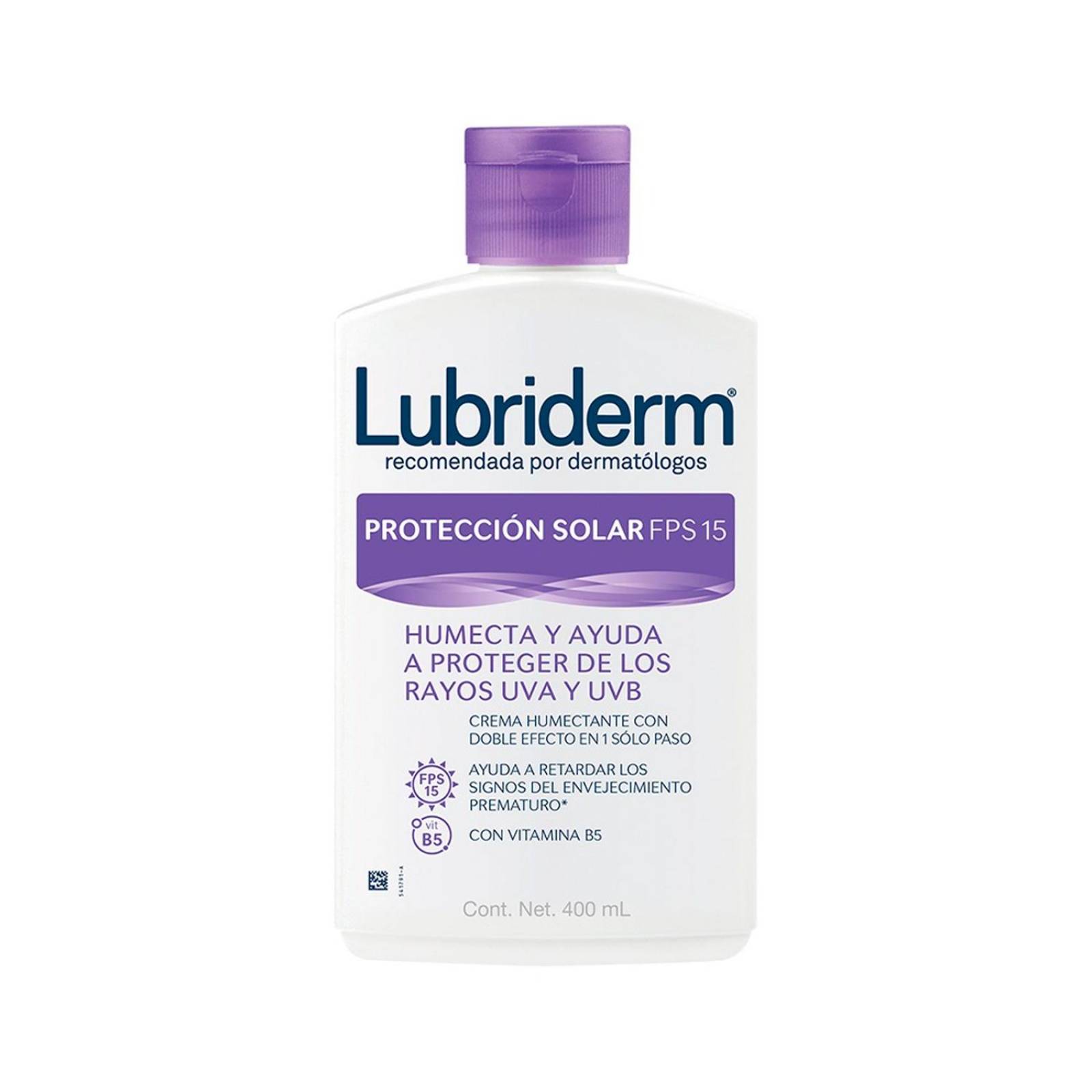 Crema Corporal Lubriderm Protección Solar FPS15 400 ml 