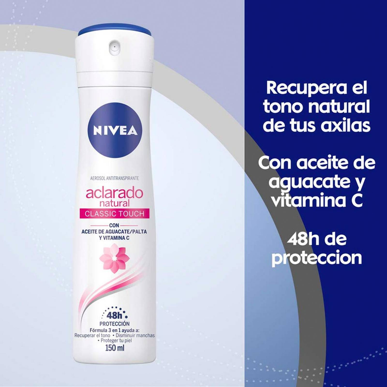 Desodorante Nivea Aclarado Natural Classic Touch 150 ml 