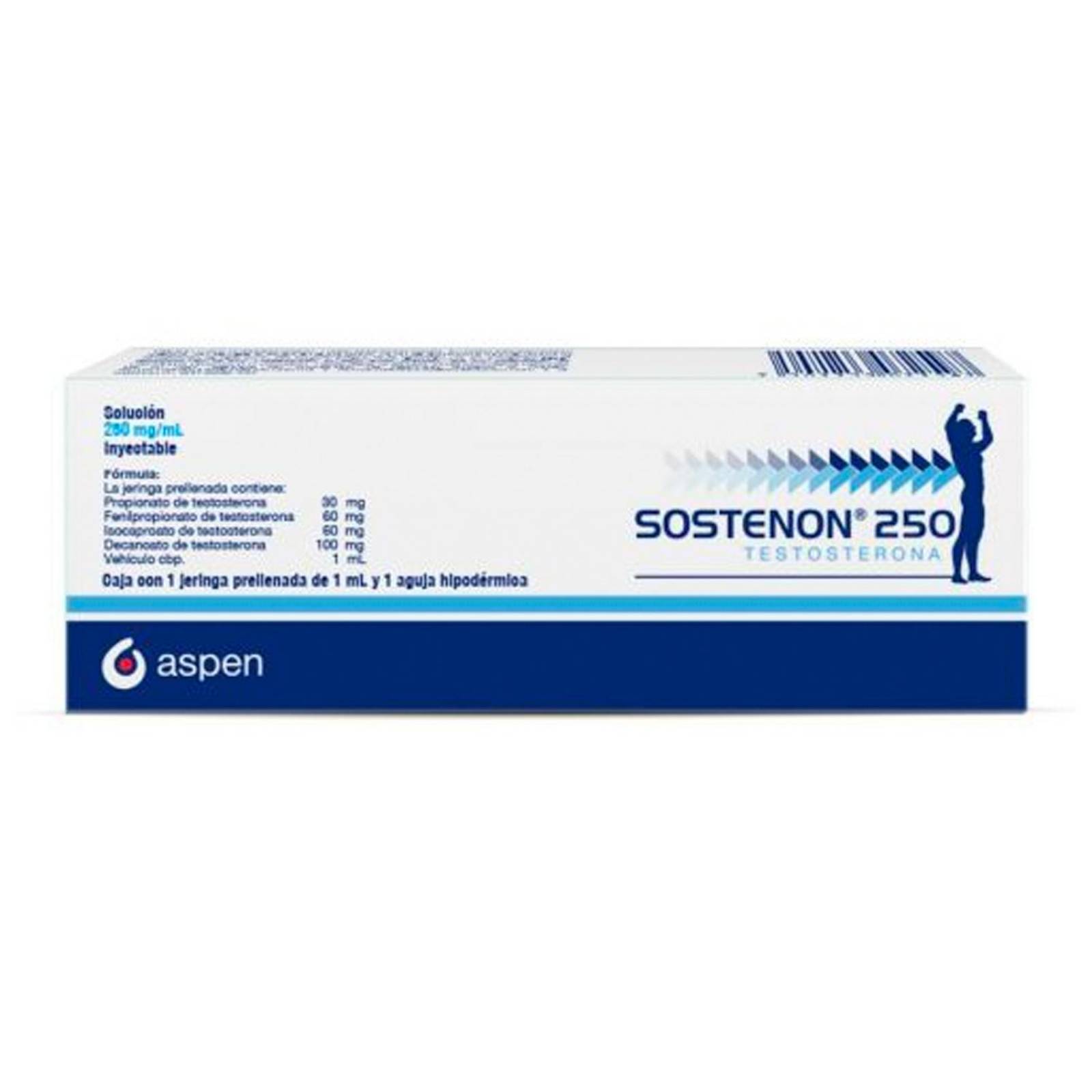 Solución Inyectable Sostenon 250 mg 1 pieza de 1 ml
