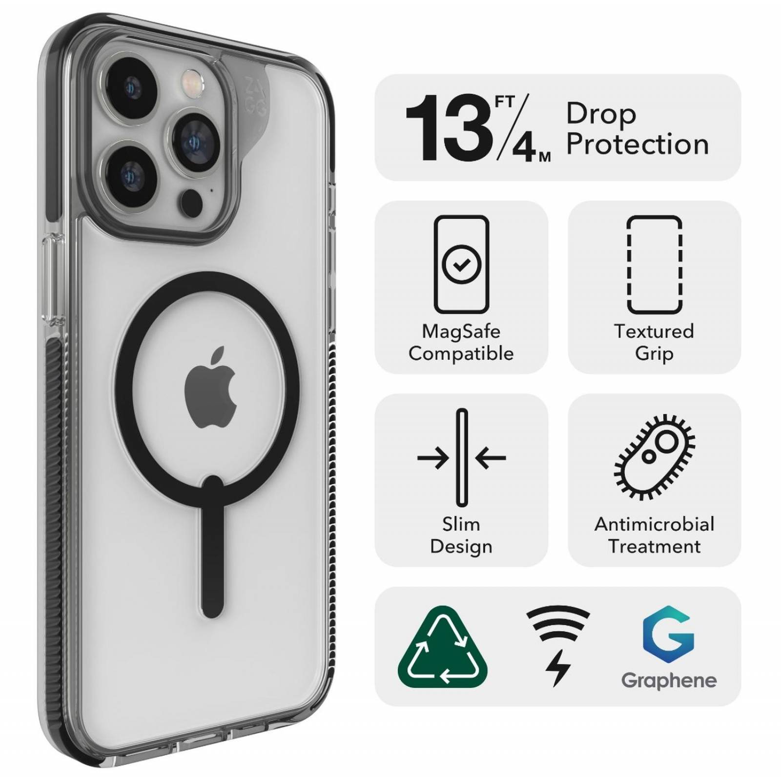 Funda ZAGG Santa Cruz Snap para iPhone 15 Pro Max 