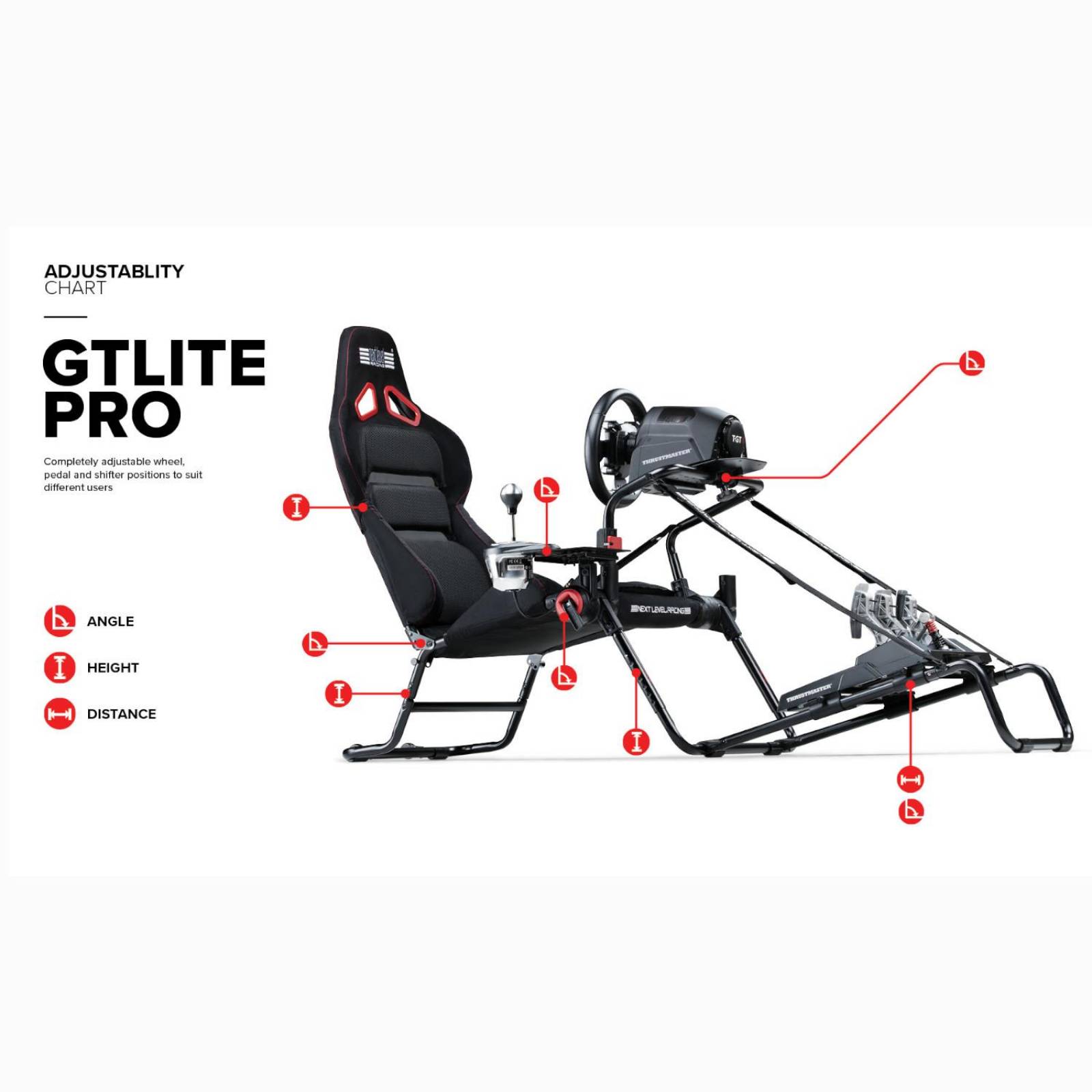 Asiento de Carreras GT Lite Pro Plegable Next Level Racing 