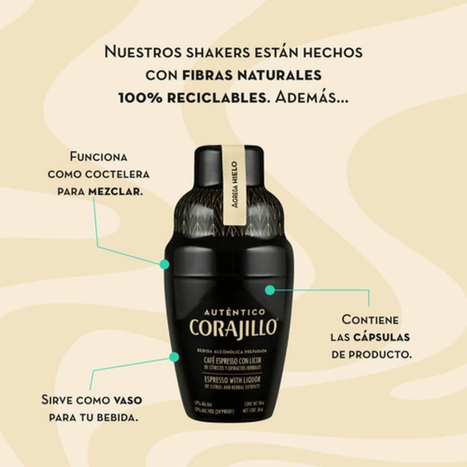Auténtico Corajillo 36 Piezas 100ml Cada Uno 