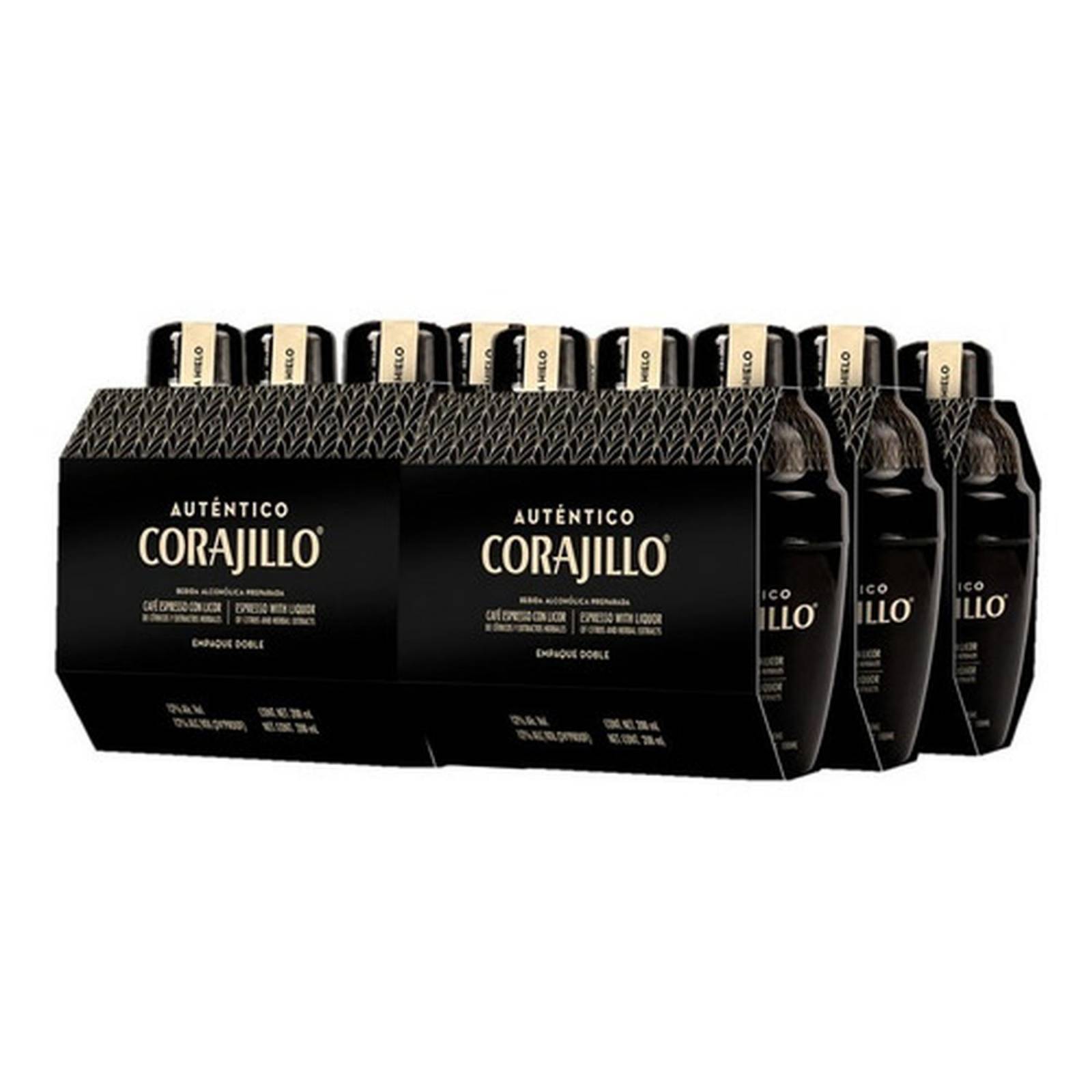 Caja de Auténtico Corajillo 12 Piezas 100ml Cada Uno