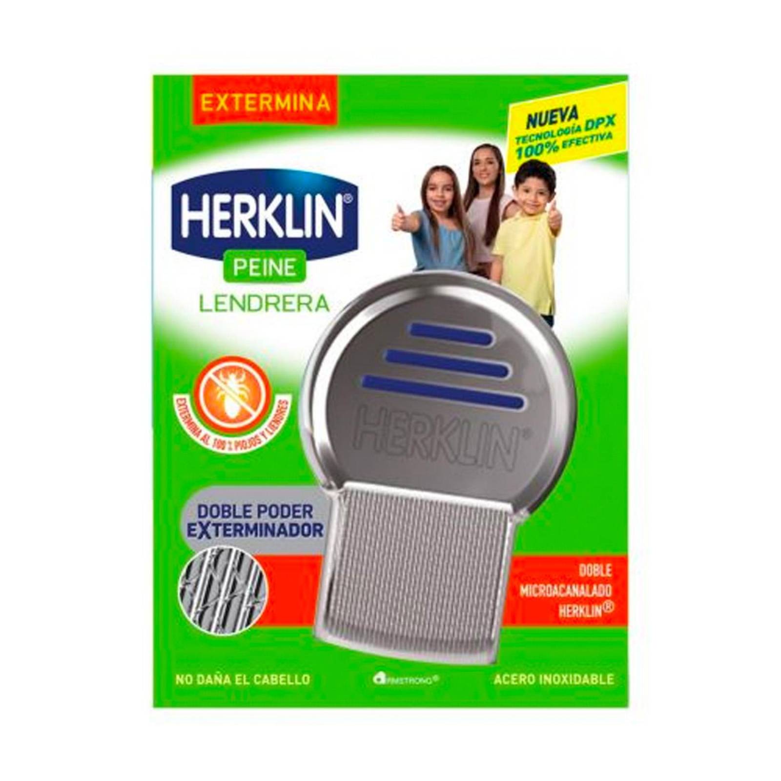 Peine Lendrera Herklin de Acero Inoxidable 1 pieza