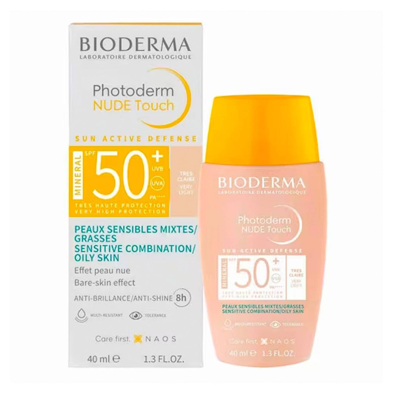 Protector Solar Bioderma Photoderm Nude Touch FPS50+ 40 ml 