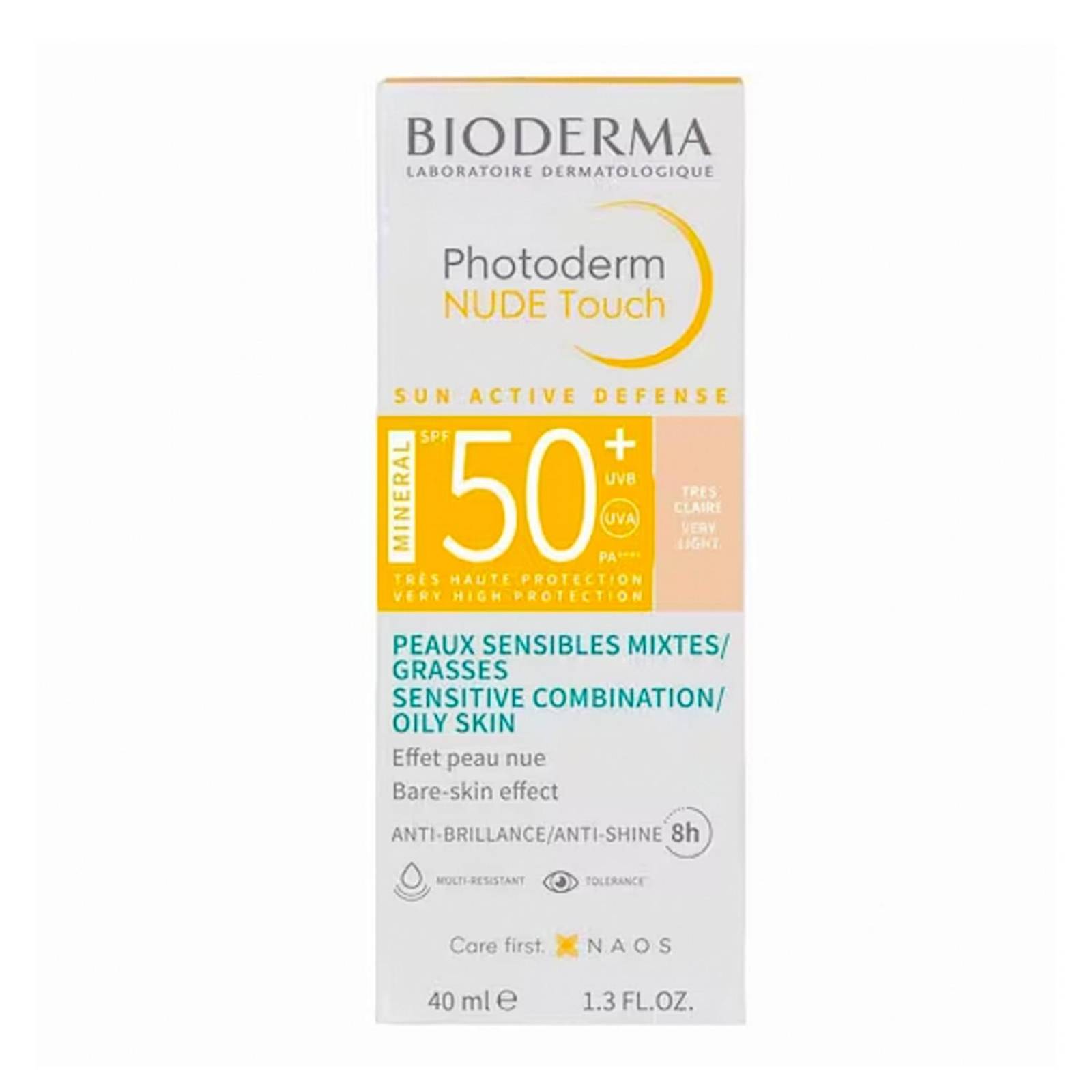 Protector Solar Bioderma Photoderm Nude Touch FPS50+ 40 ml 
