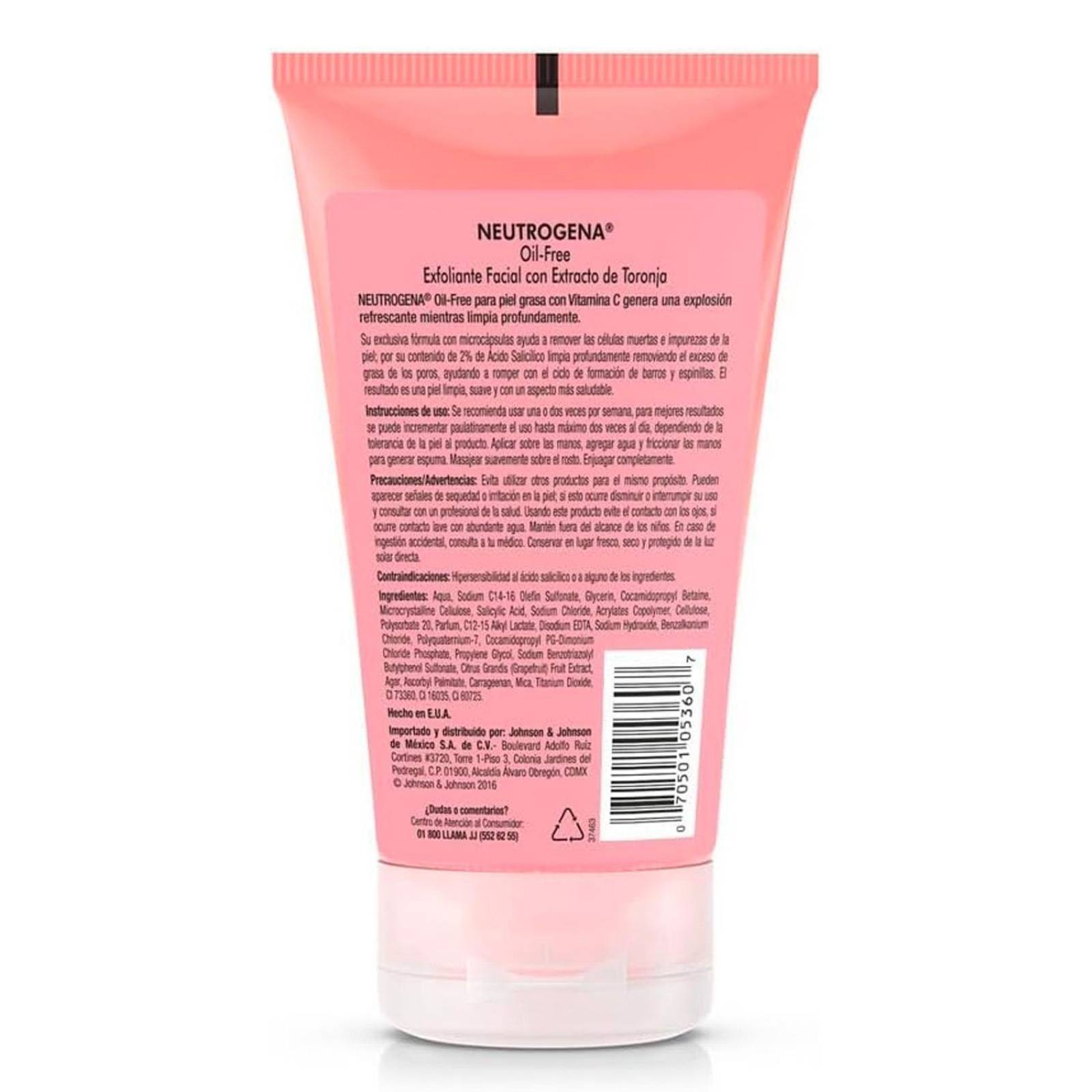 Exfoliante Facial Neutrogena Oil-Free 124 ml 