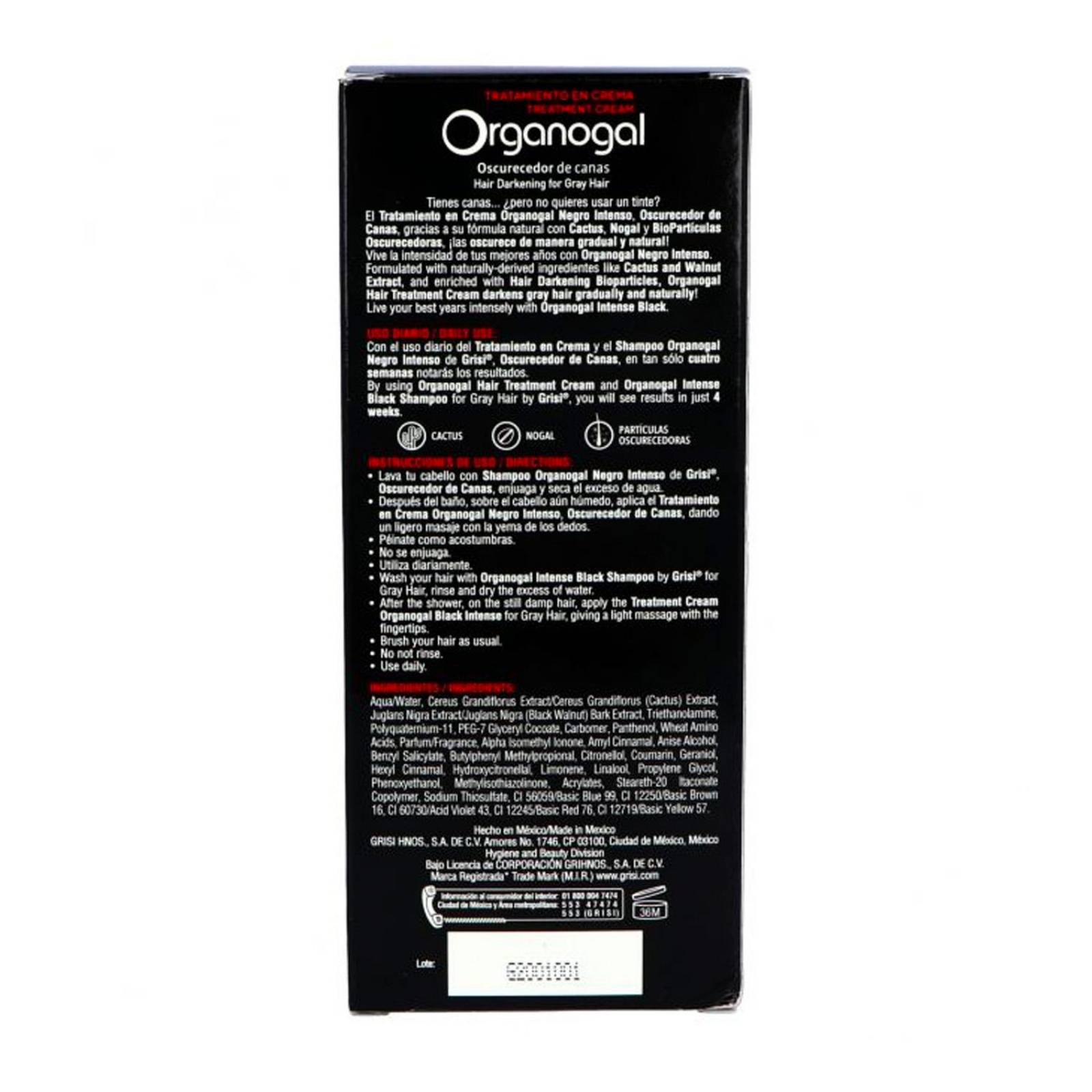 Tratamiento Capilar Grisi Organogal Negro Intemso 130 ml