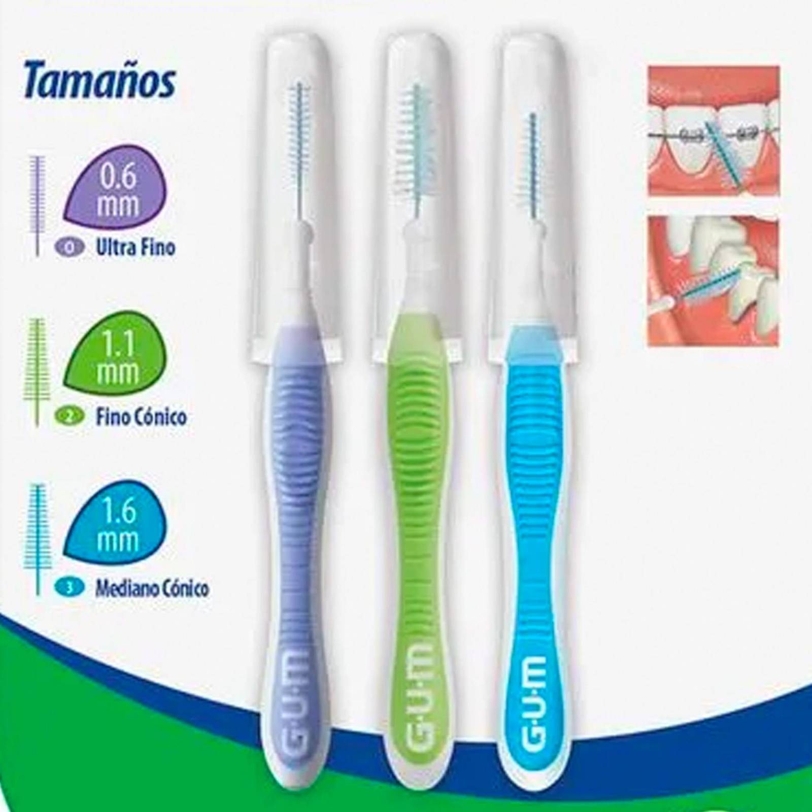 Cepillo Interdental Gum Proxabrush 3 piezas 
