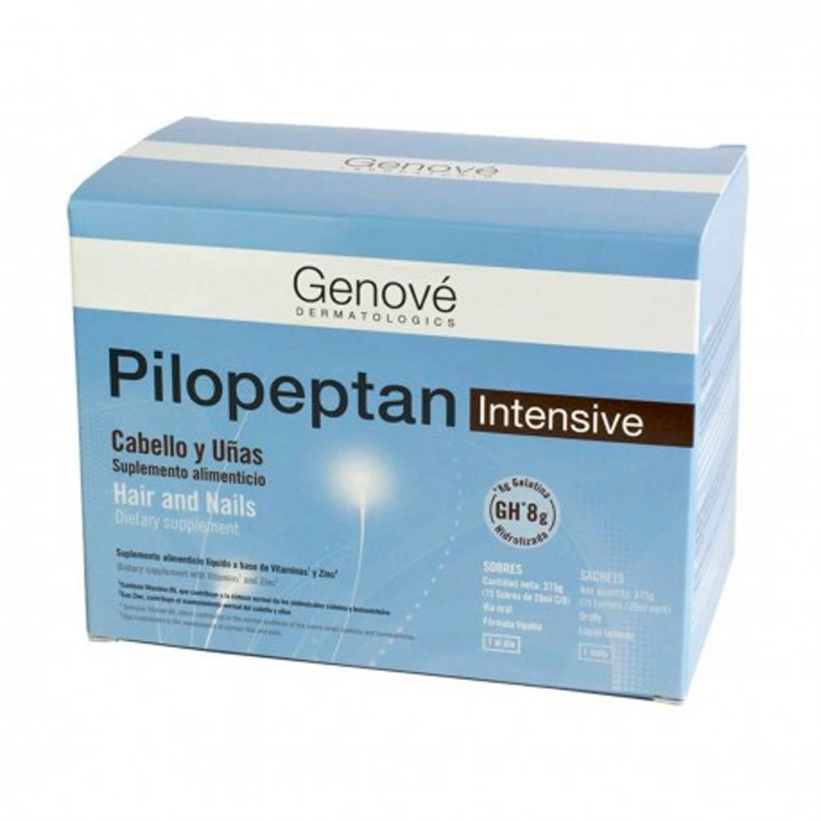 Suplemento Alimenticio Genové Pilopeptan Intensive 15 sobres