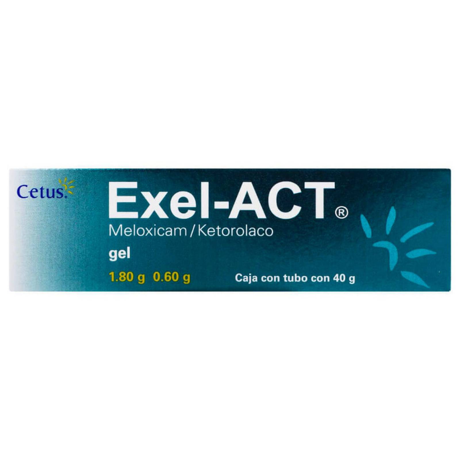 Gel Exel-Act Meloxicam,Ketorolaco 40 gr