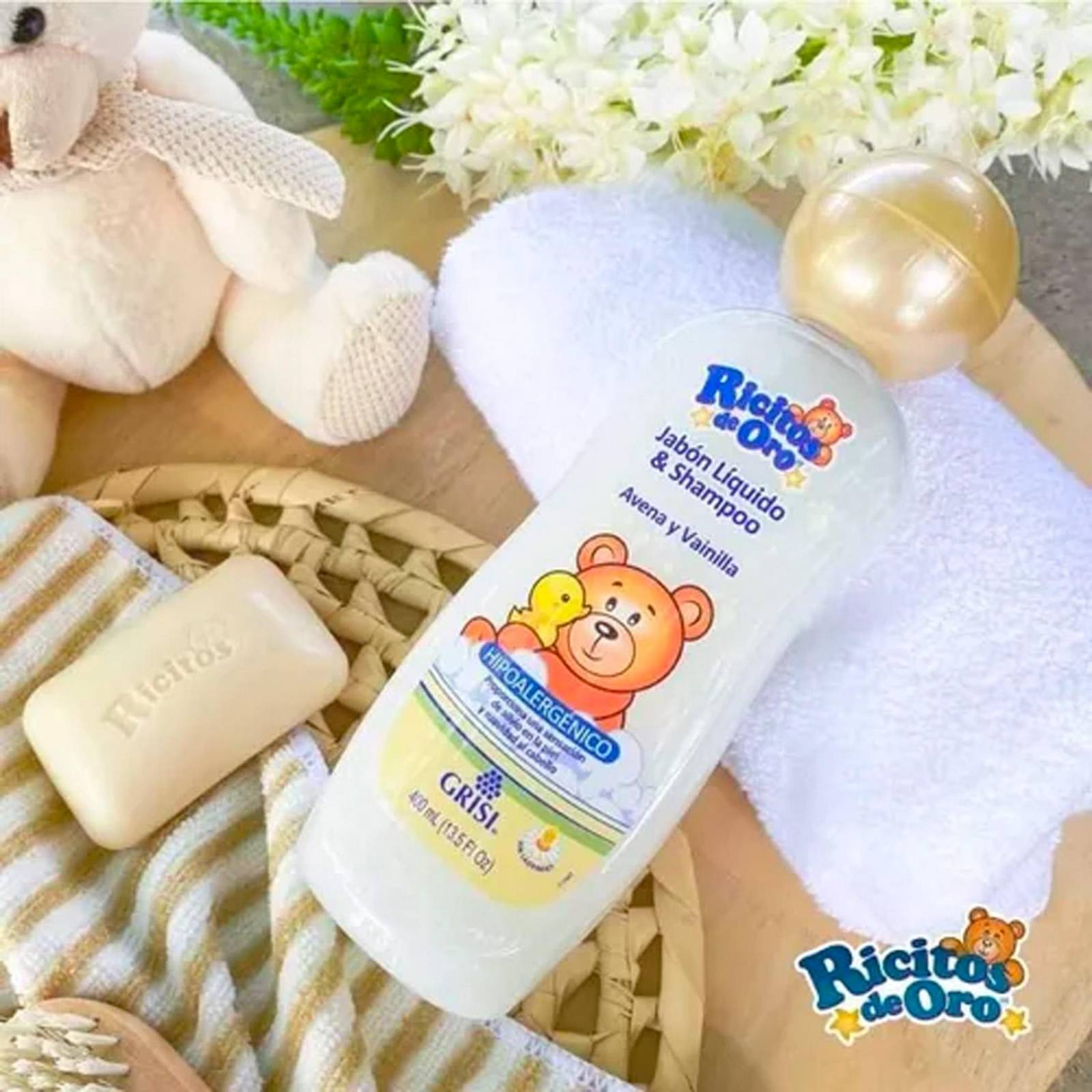Jabón Líquido Grisi Ricitos de Oro Avena y Vainilla 400 ml 