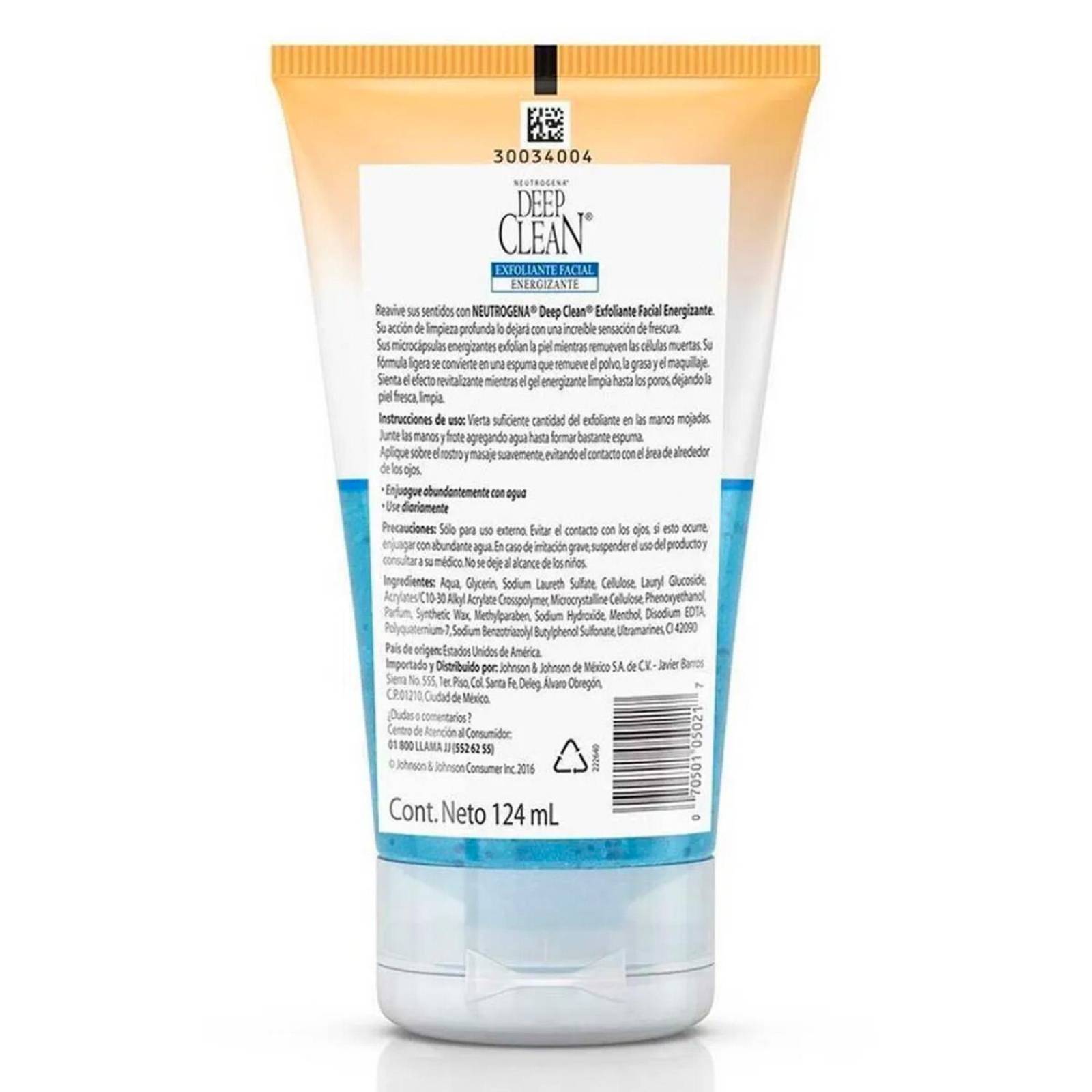 Exfoliante Facial Neutrogena Deep Clean 124 ml 