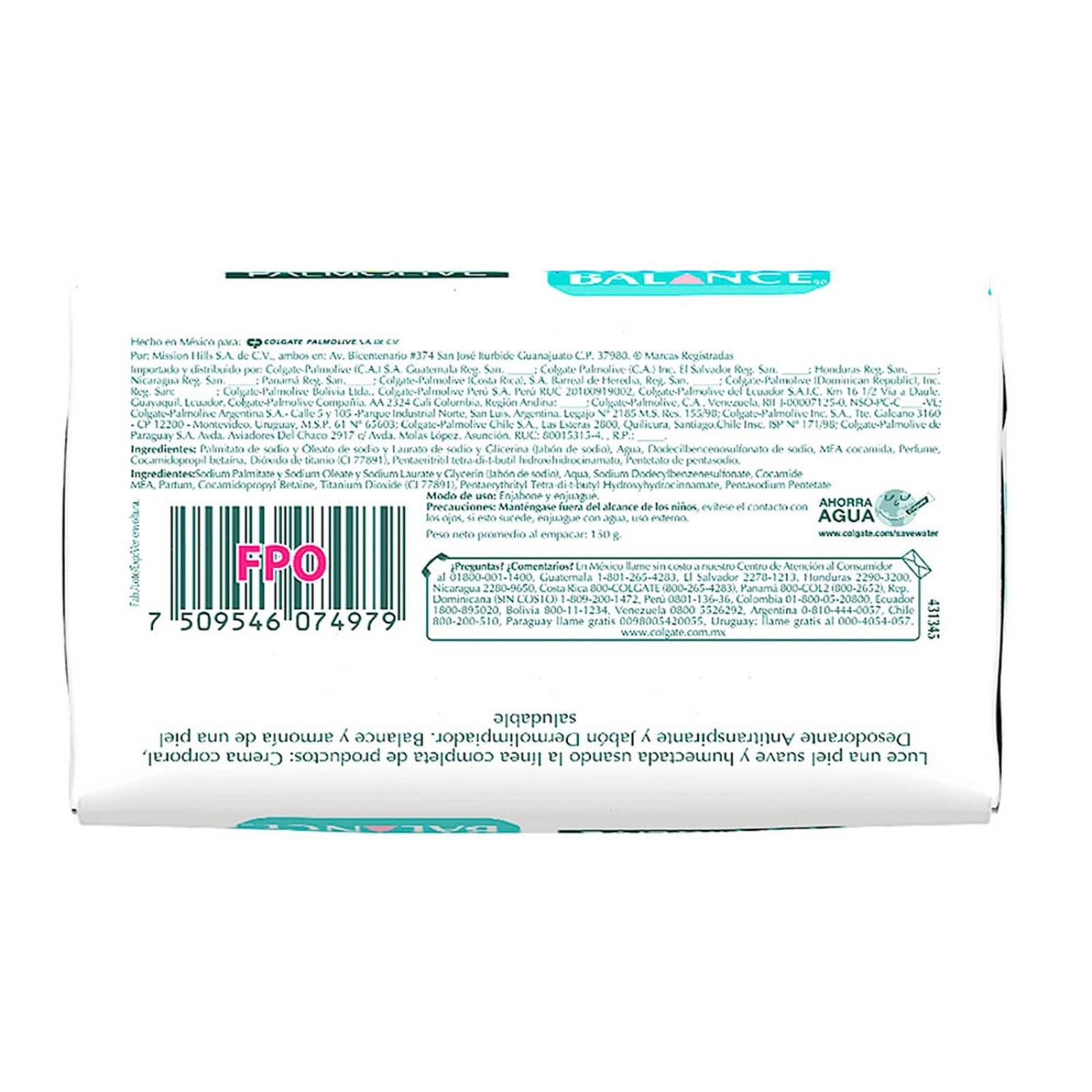 Jabón Palmolive Neutro Balance 150 gr 