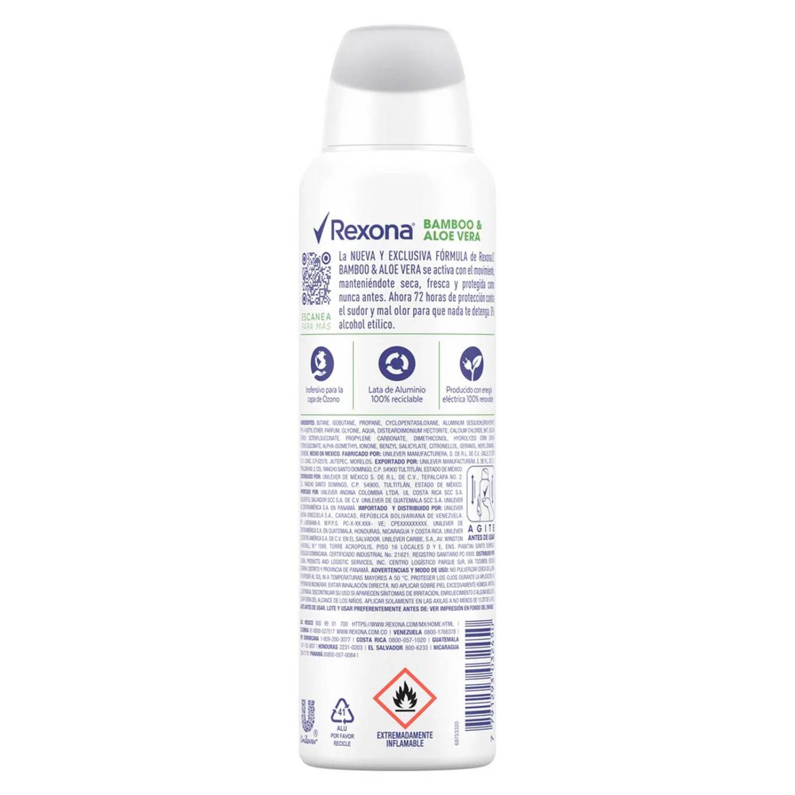 Antitranspirante Rexona Bamboo Aloe Vera 90 gr 