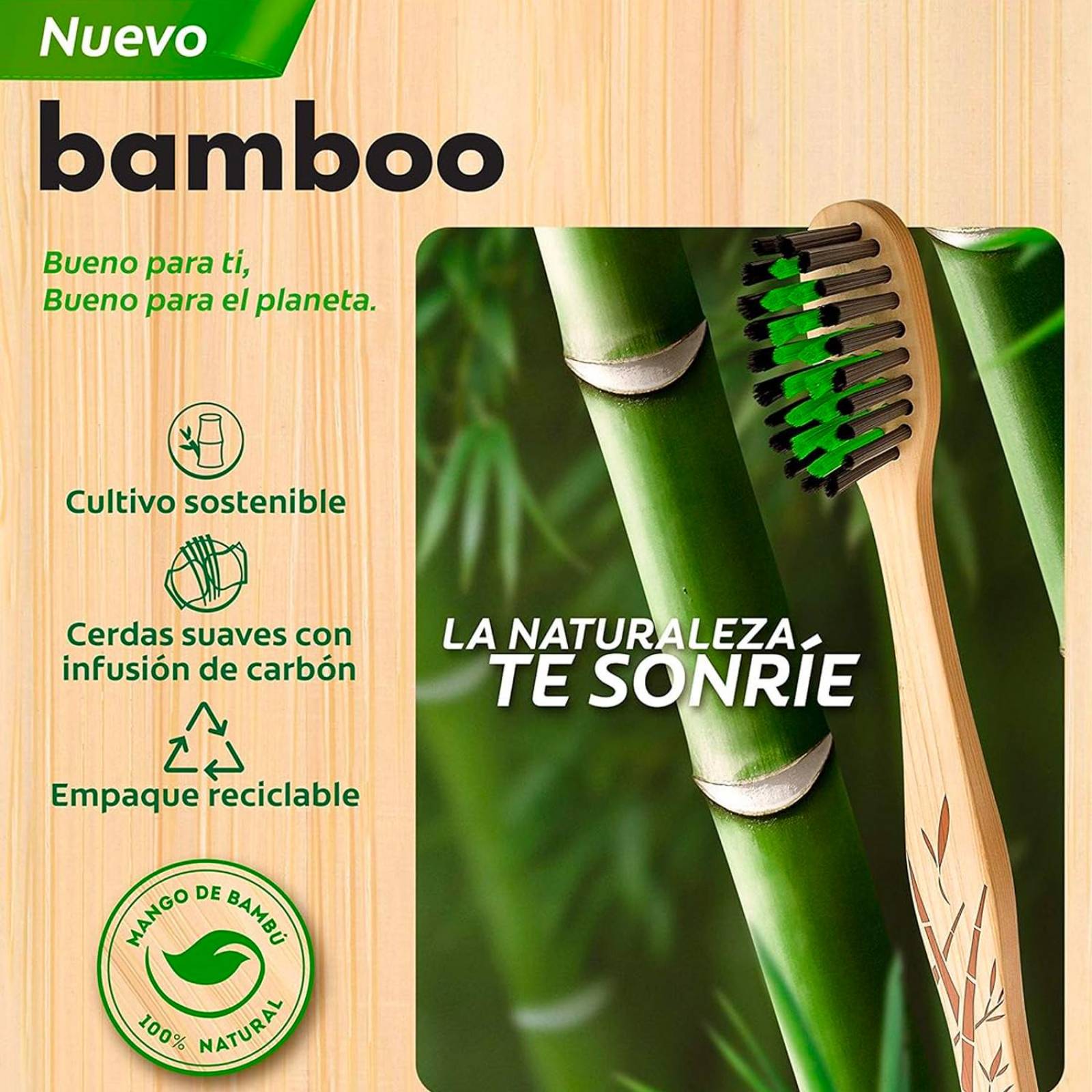 Cepillo Dental Colgate Bamboo 1 pieza 