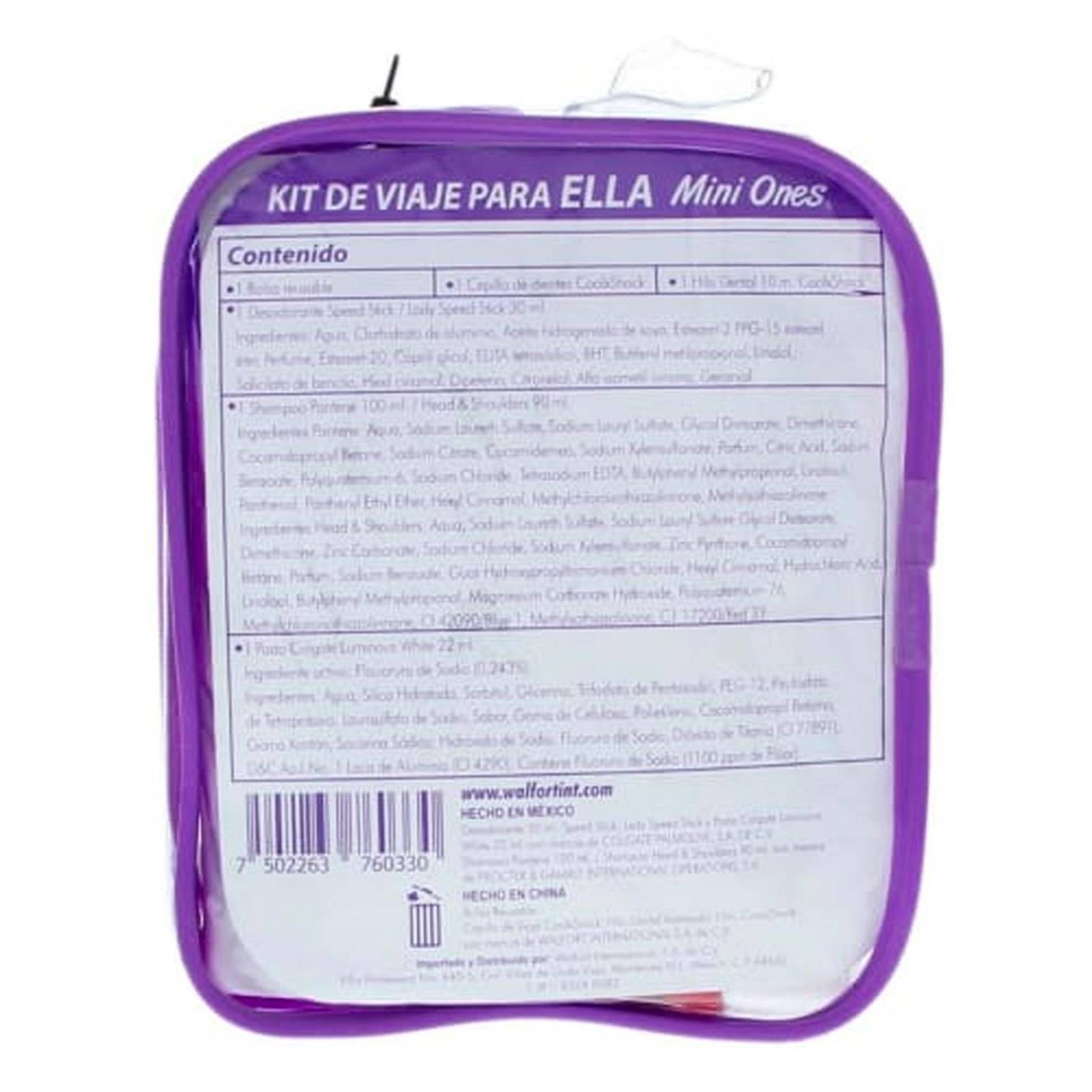 Kit Viaje Walfort Ella 5 piezas 