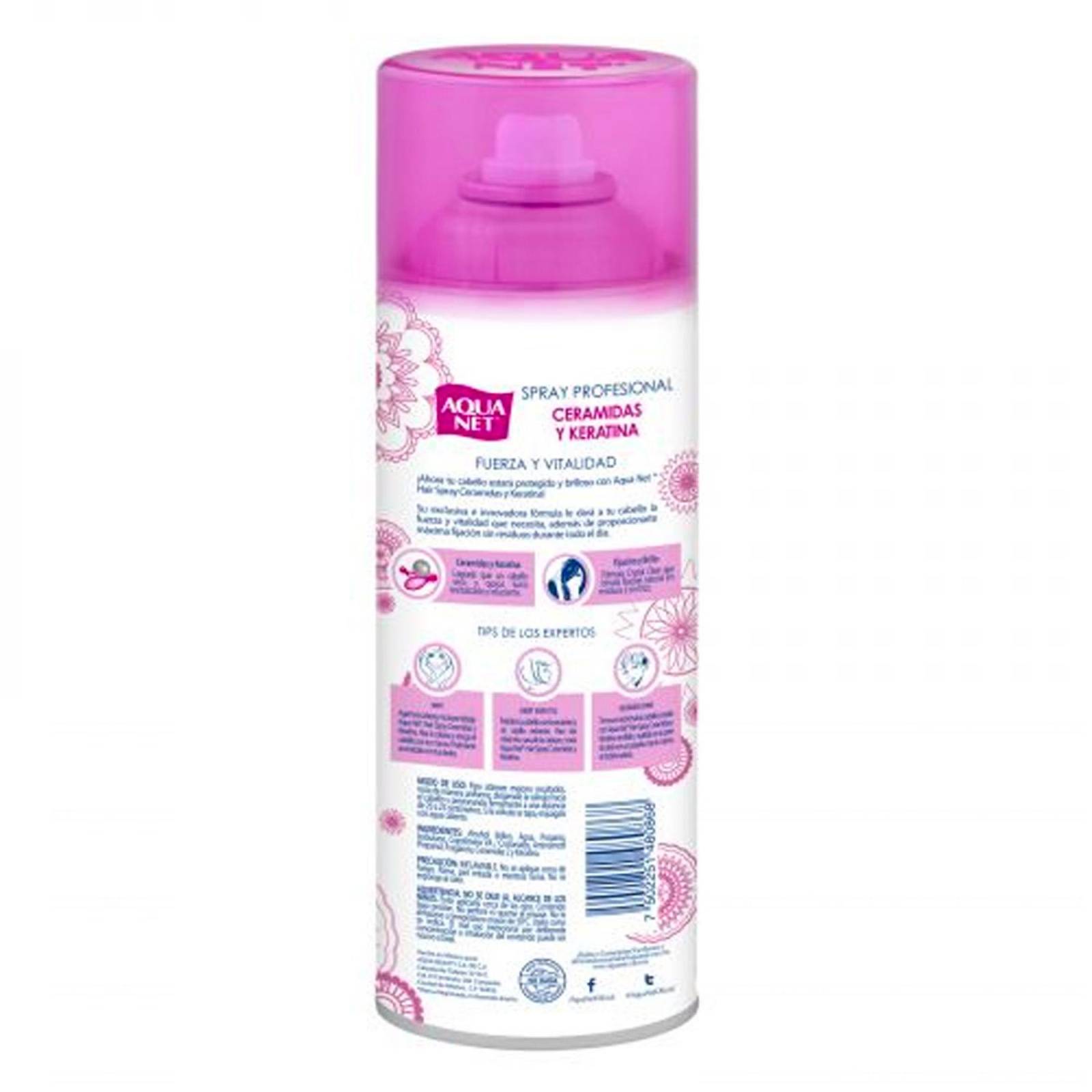 Spray para Peinar Aqua Net Ceramidas y Keratina 316 ml