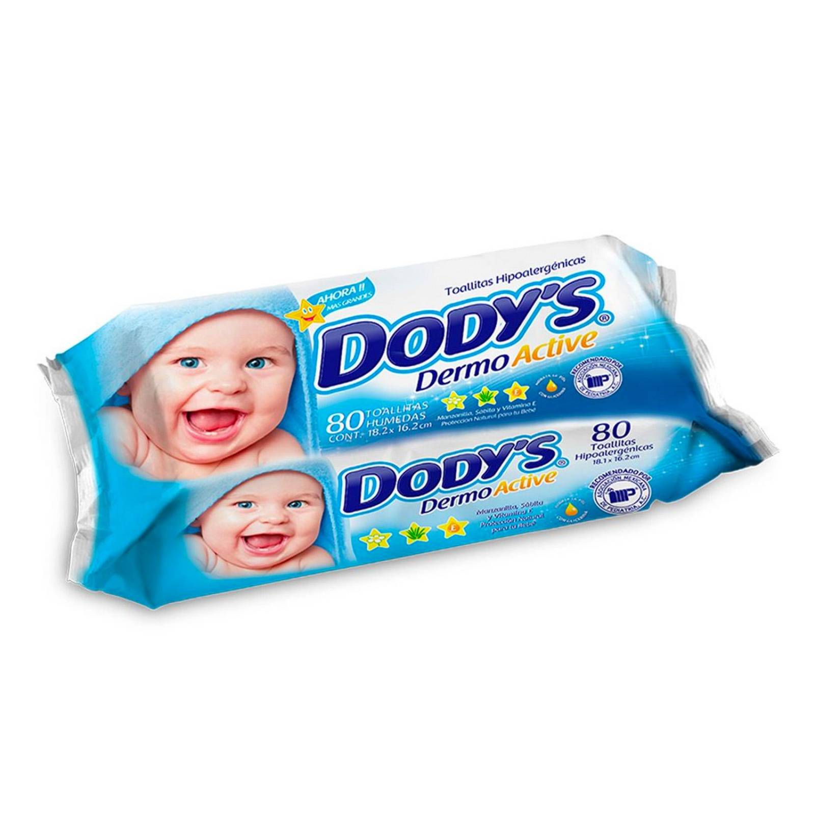 Toallitas Húmedas Dody's Dermoactive Azul 80 piezas 