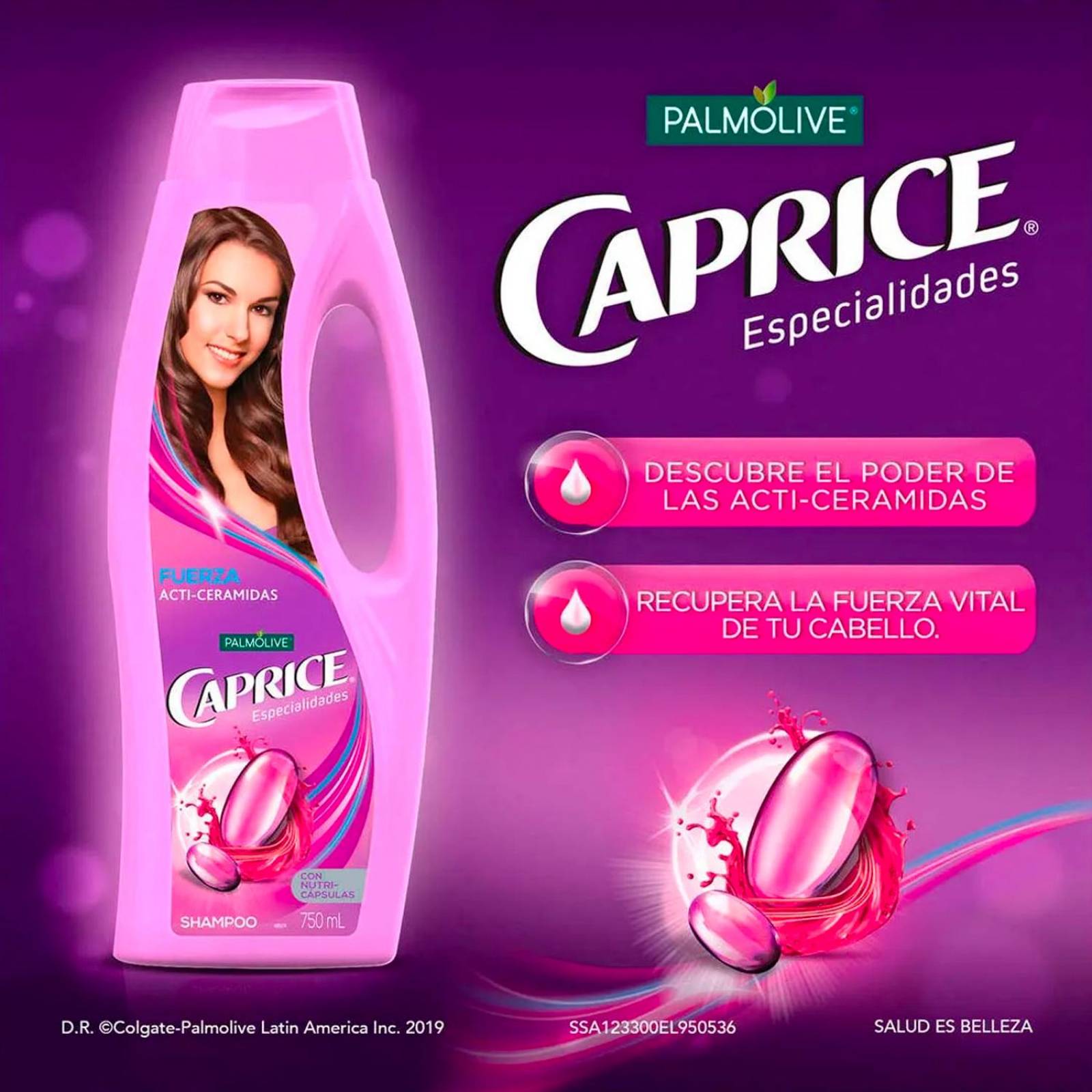 Shampoo Caprice Especialidades Fuerza Acti-Ceramidas 750 ml 