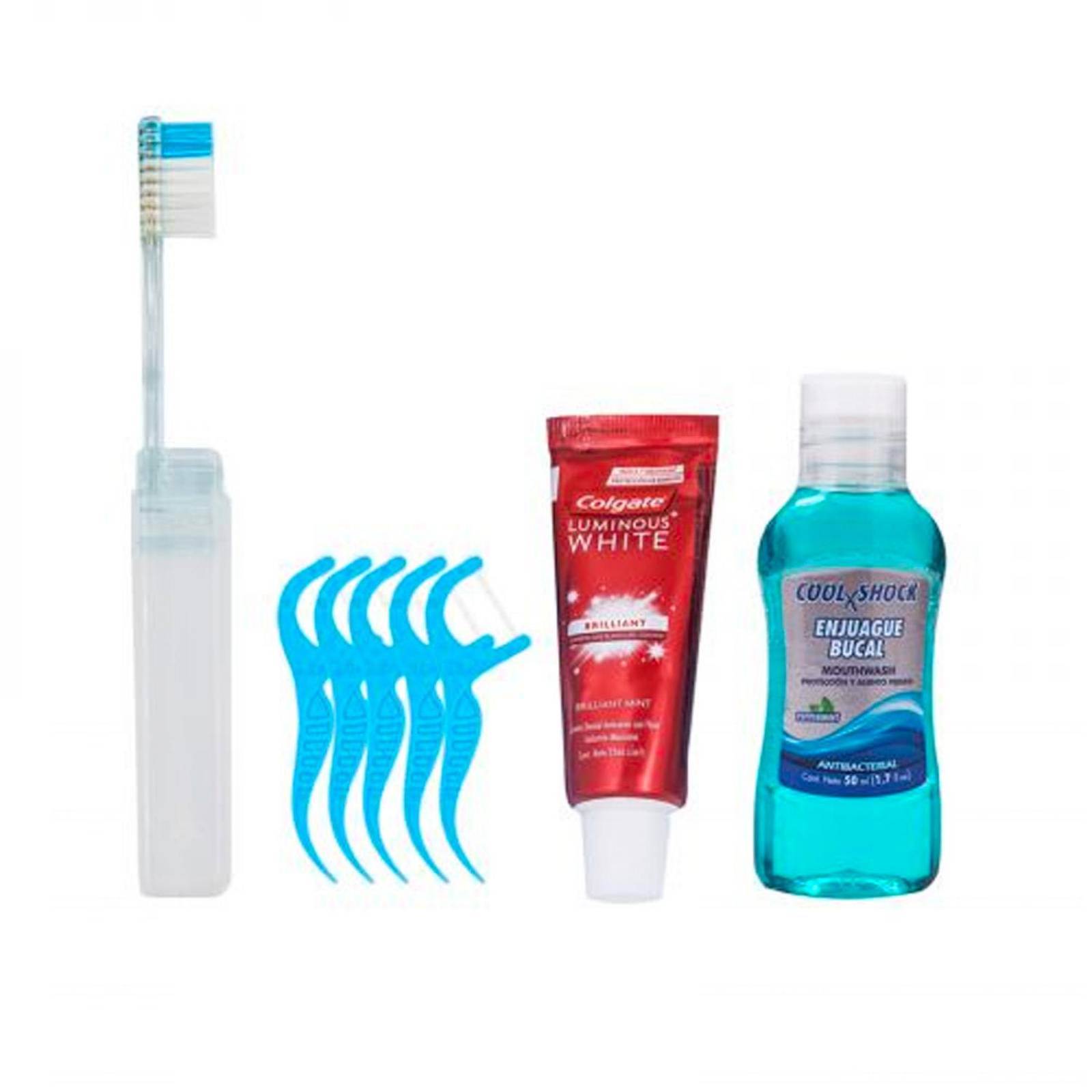 Kit Higiene Bucal Walfort para Viajes 4 piezas 