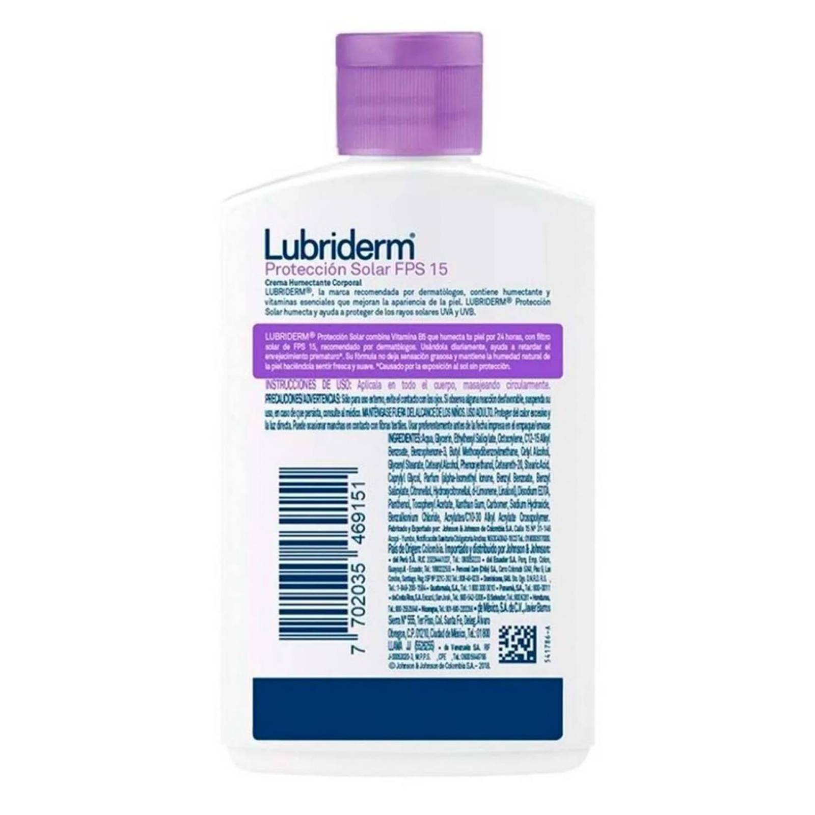 Crema Corporal Lubriderm UV Protección Solar 120 ml 
