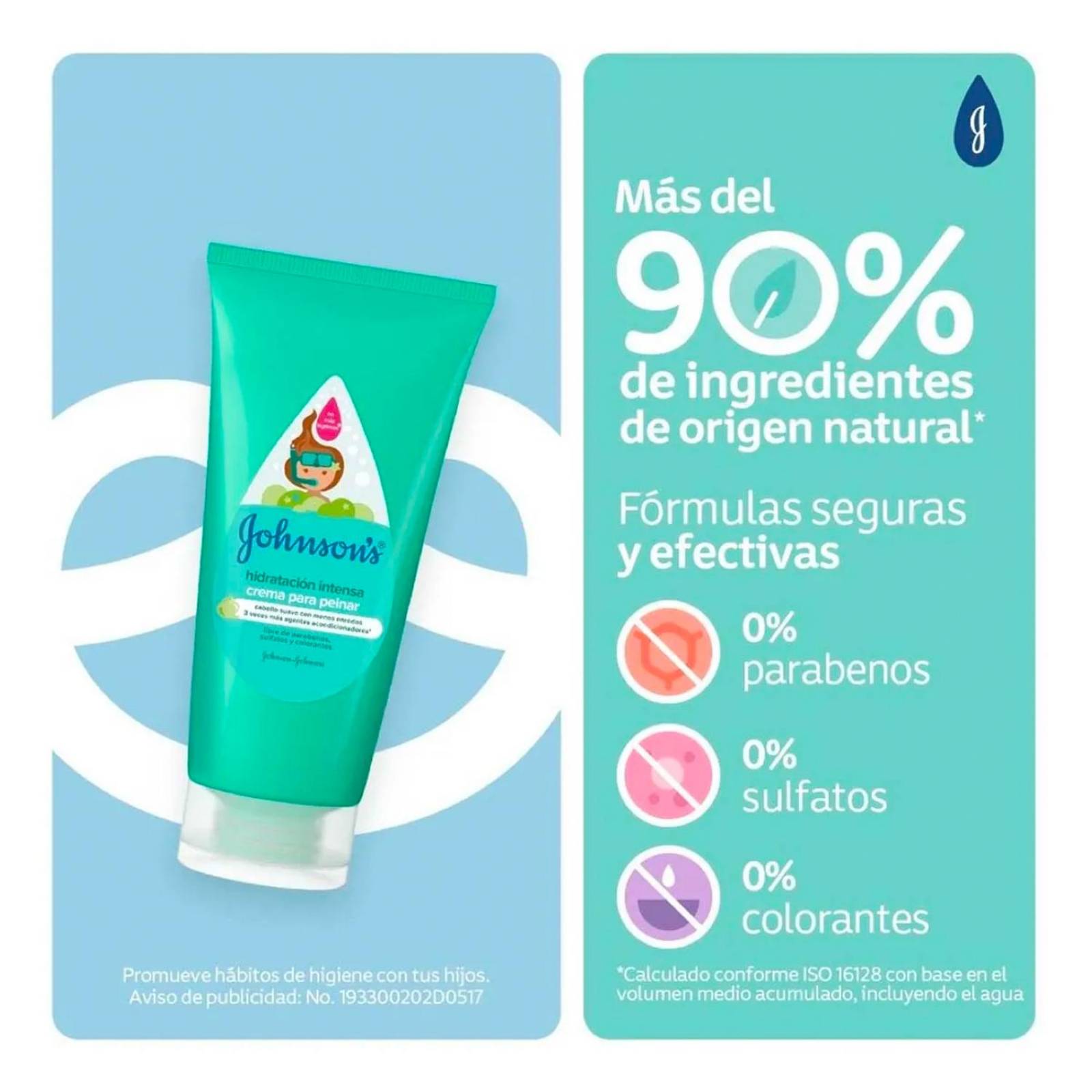 Crema Para Peinar Johnson's Hidratación Intensa 200 ml 