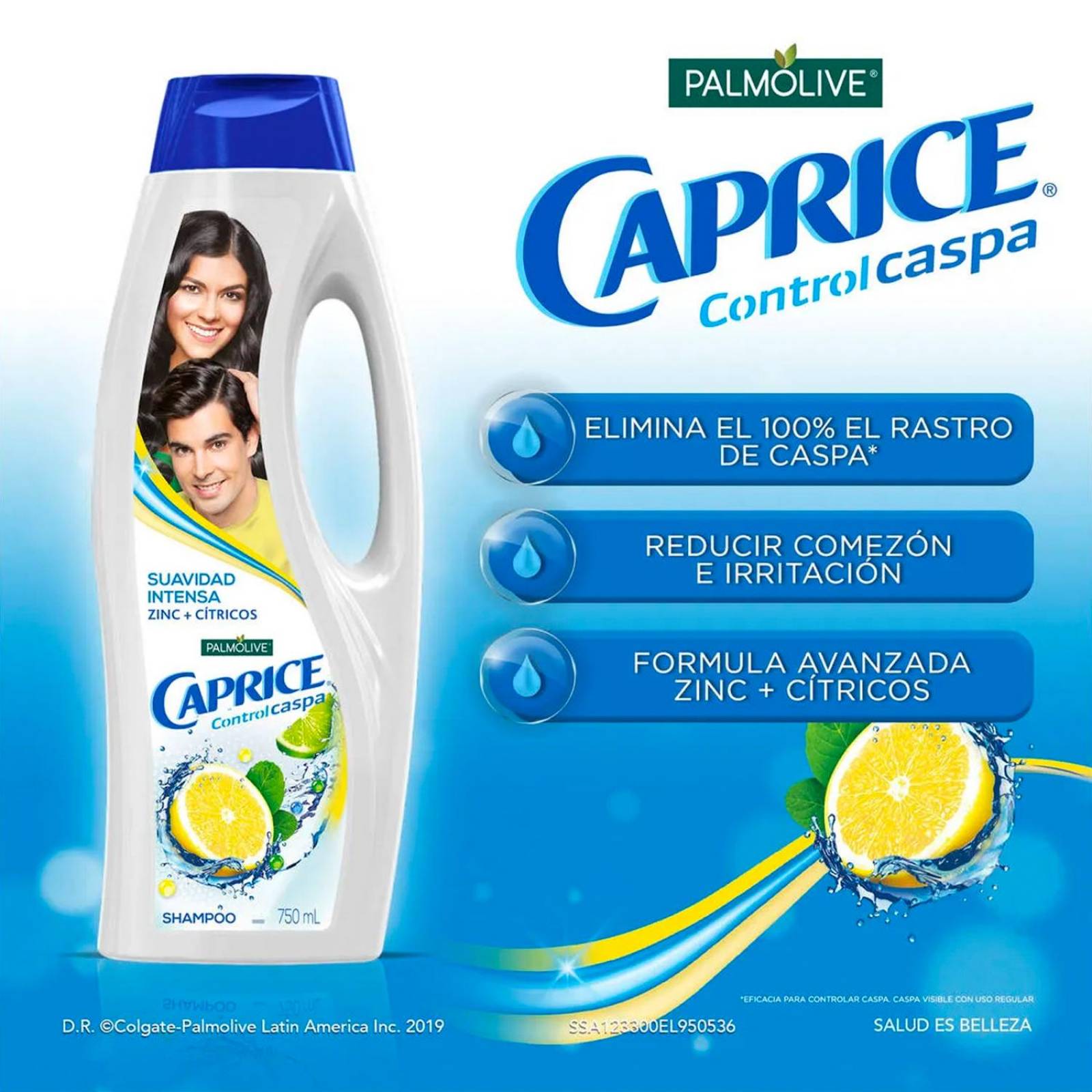 Shampoo Caprice Control Caspa 2 En 1 750 ml 