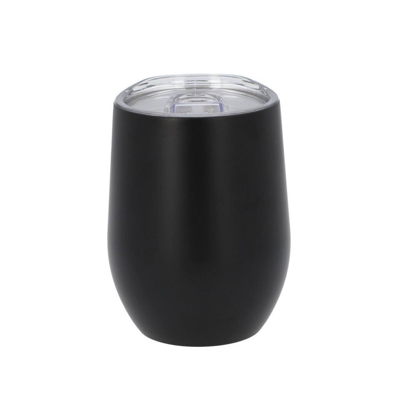 Termo Acero Inoxidable 12 oz Negro Liso 