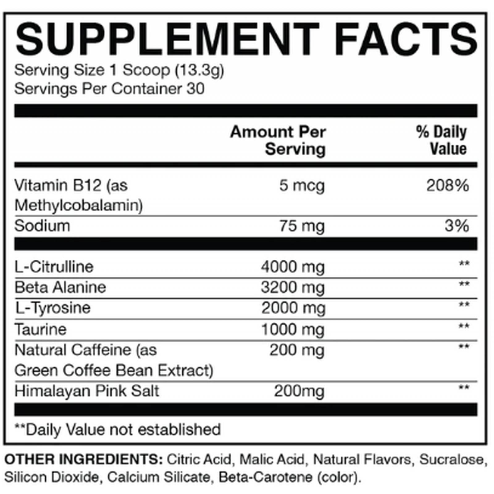 Pre entrenamiento óxido nítrico RAW CBUM ESSENTIAL PRE WORKOUT 30 SERV 