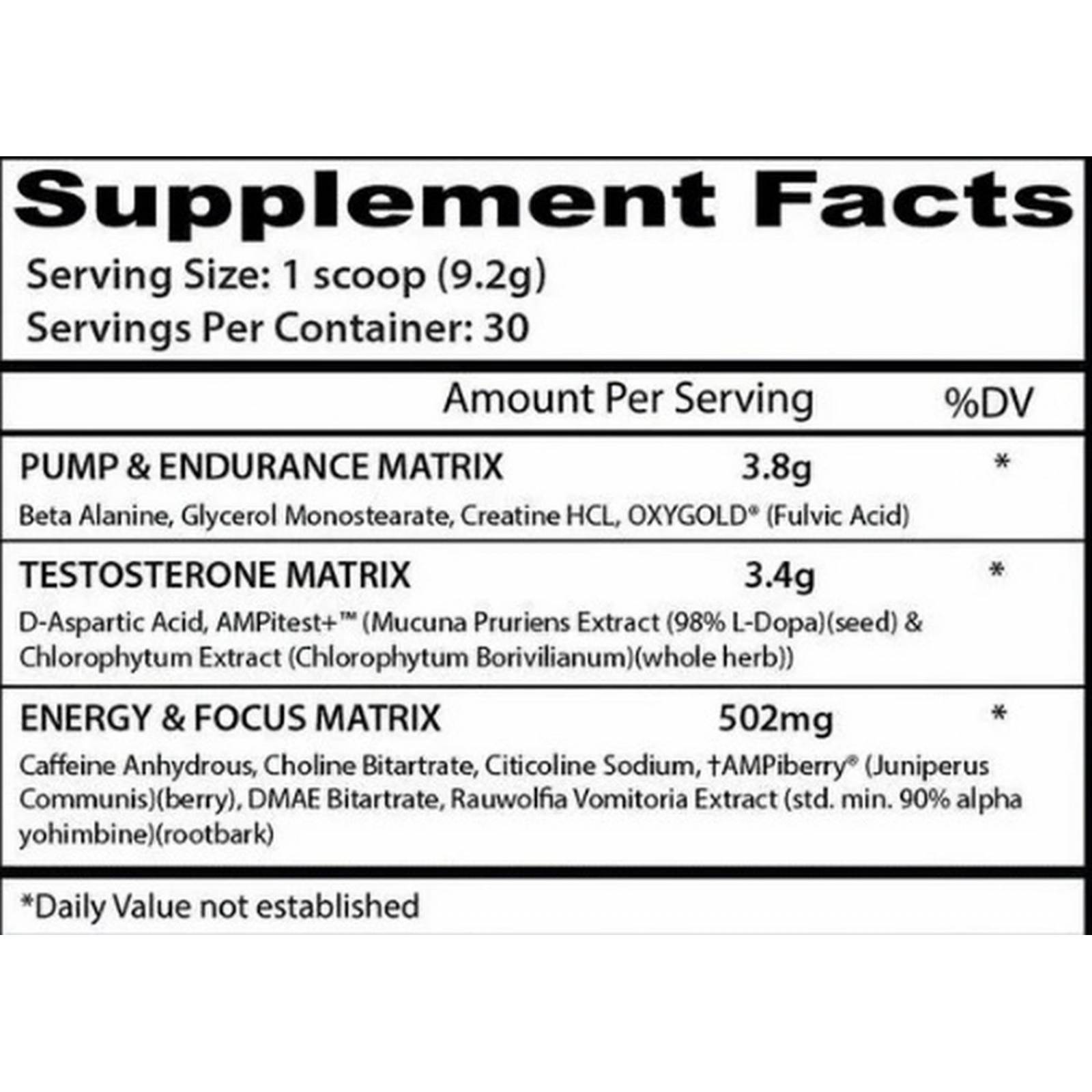Pre entrenamiento óxido nítrico INSANE LABZ PSYCHOTIC TEST 30 SERV 
