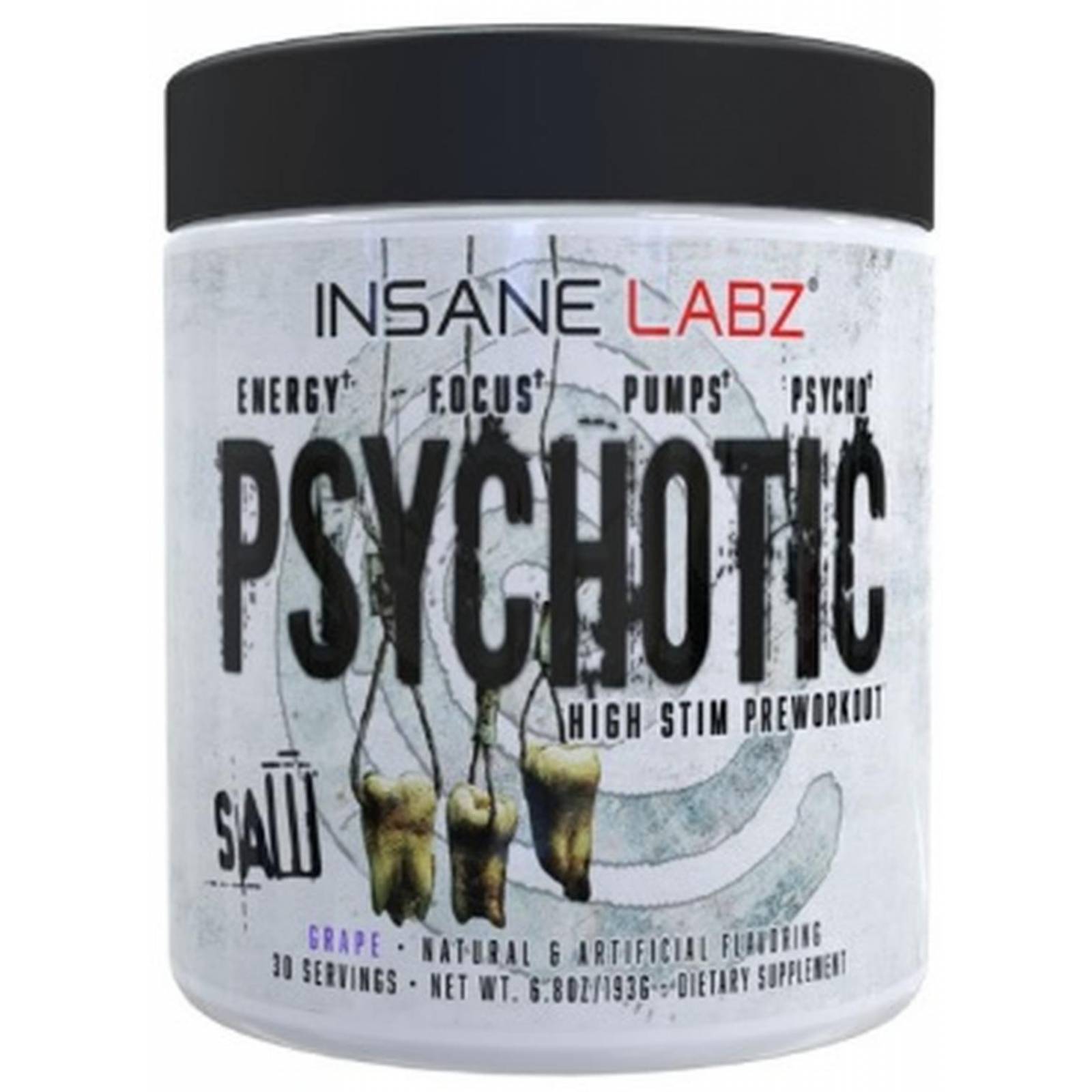 Pre entrenamiento óxido nítrico INSANE LABZ PSYCHOTIC SAW EDITION 30 SERV 